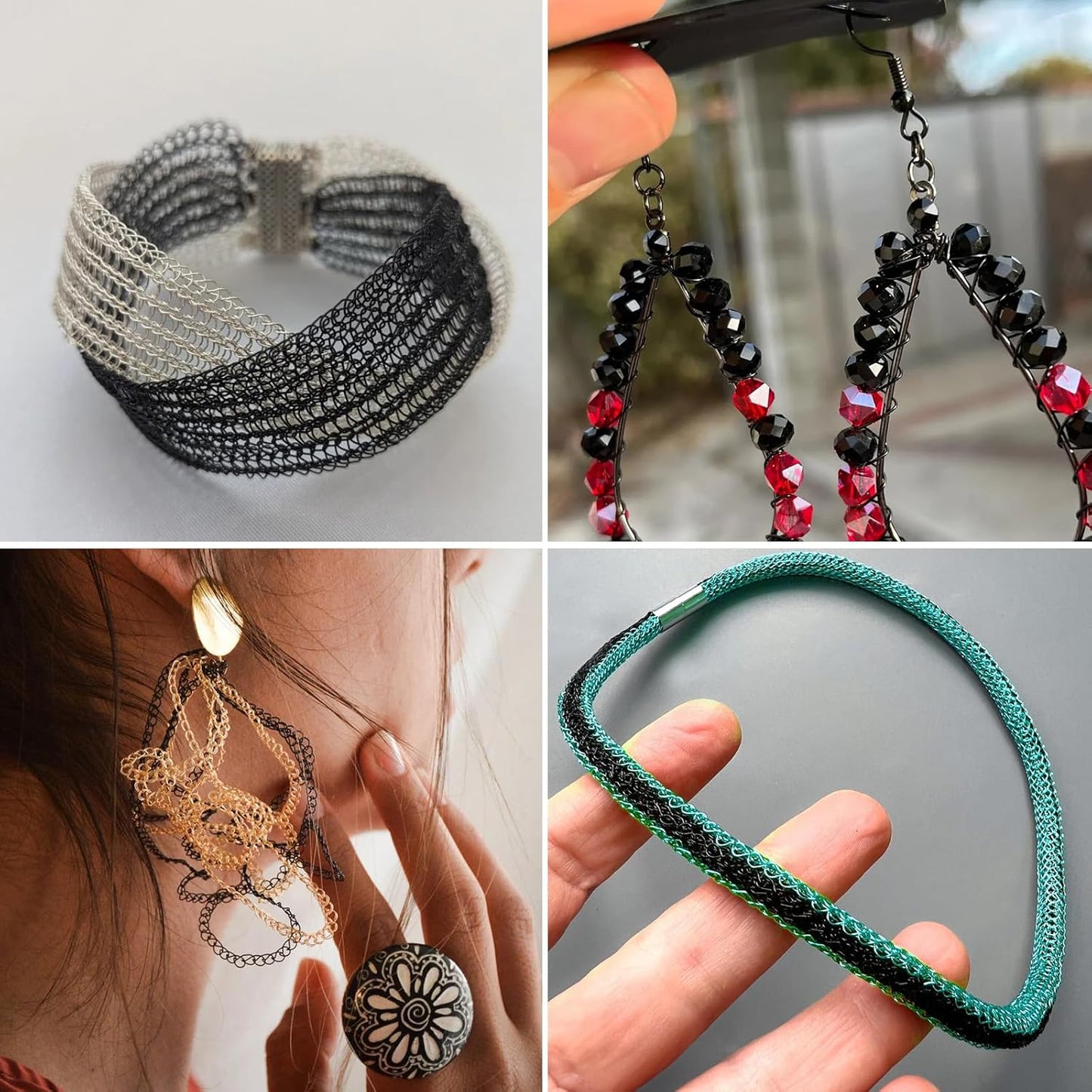 164FT Jewelry Wire 22 Gauge Tarnish-Resistant Copper Beading Wires Roll Bulk for DIY Crafts Jewelry Making, Black Wire