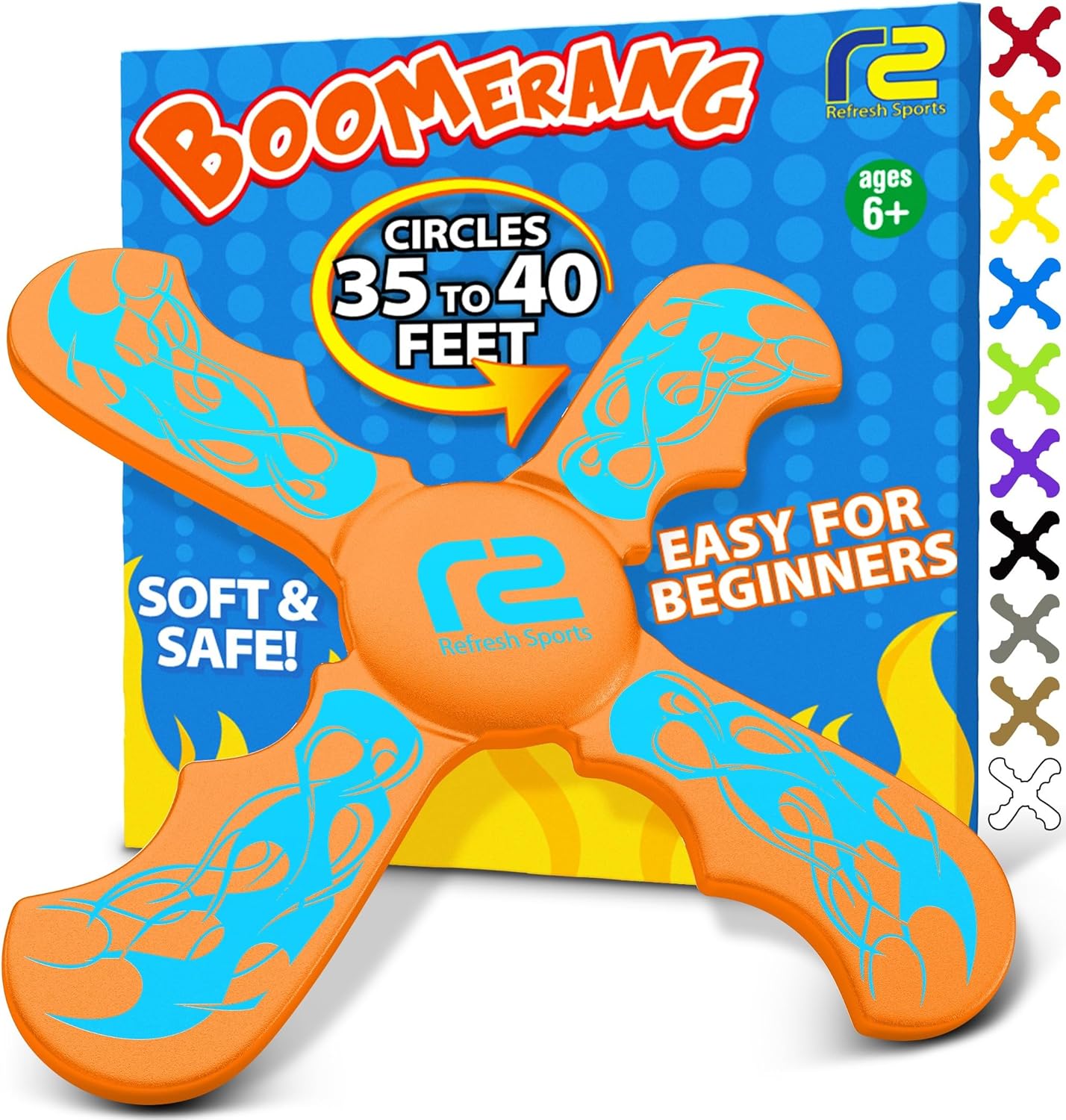 Boomerang for Kids - Boo Basket Stuffers For Kids - Best Gifts for Boys & Girls Gift Ideas - Kid Stocking Stuffers & Fun Holiday Presents Outdoor Toys - Fun Children Birthday Party Favors & Goodie Bag