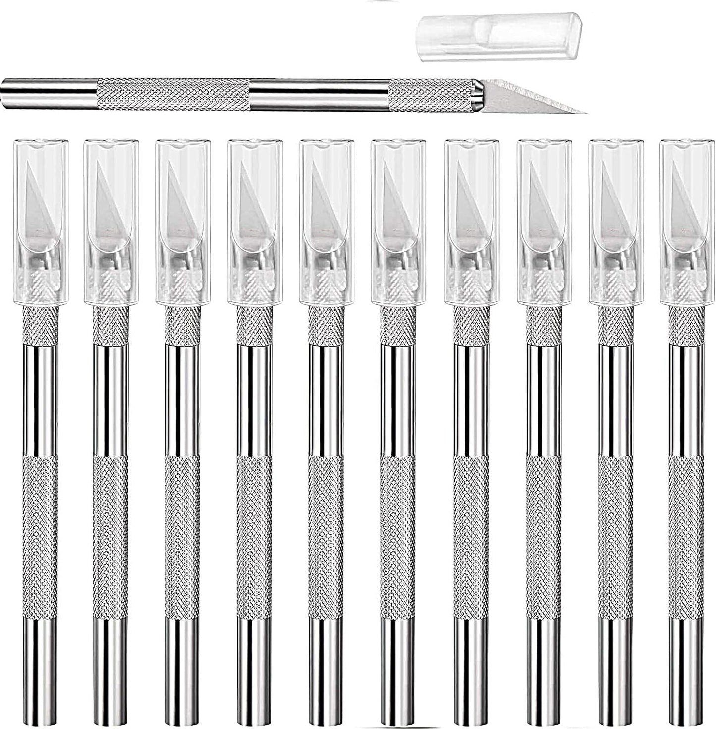 15 Pack Exacto Knife Set, Hobby Knife, Back to School Supplies Craft Knifes Kit for Art, Carving, DIY, Scrapbooking, Art, Cutting, Stencil(Silver)