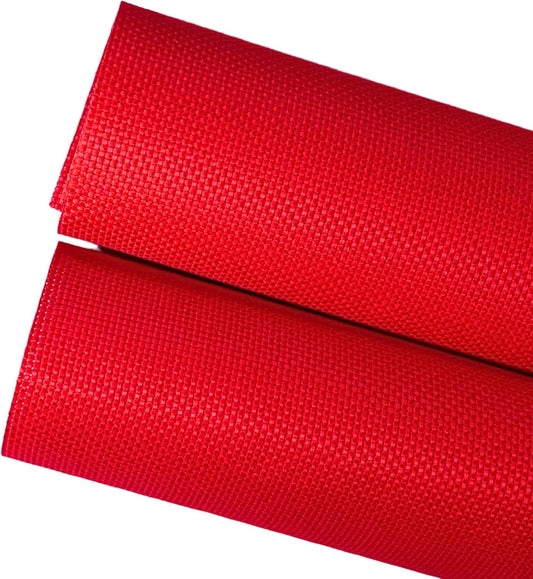 2 Sheets of Red 11 Count Aida Cloth – 21 x 21 Inch Pre-Cut Fabric Squares – Cross Stitch Fabric – 100% Cotton – Ideal for Needlework & Embroidery – The Knotty Unicorn