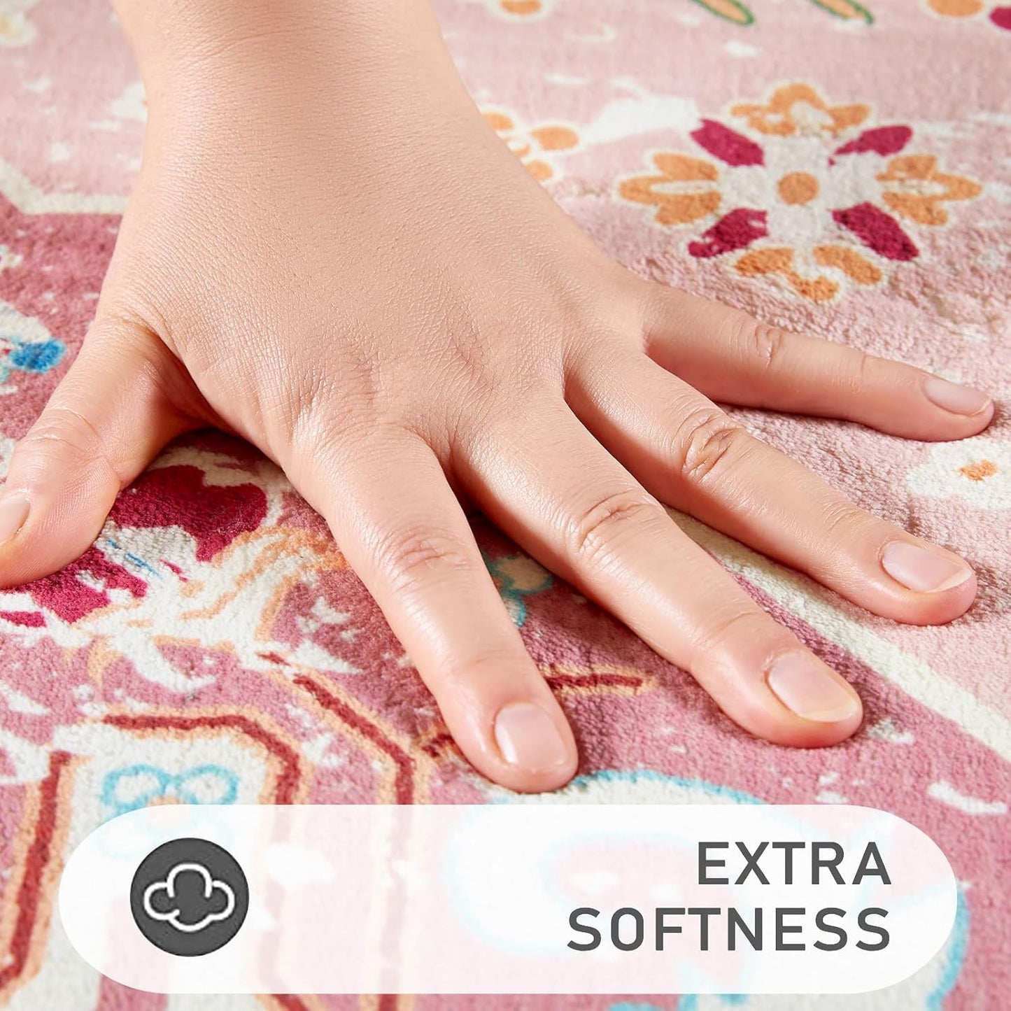 Oriental Tropical Hallway Runner Rug 2x6 Washable, Thin Stain Resistant Pink Boho Runner Rug for Entryway Kitchen Bedroom Laundry, Vintage Abstract Hippie Indian Botanical Long Floor Carpet