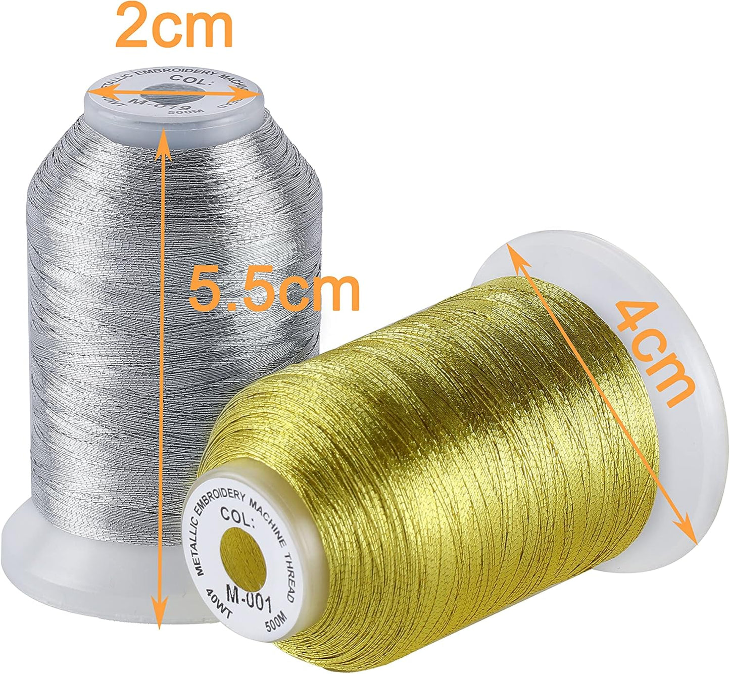New brothread 50 Spools Embroidery Machine Thread Kit Including 40 Colors+8 Variegated Colors+2 Metallic Colors are Compatible with Janome Singer Pfaff Husqvarna Embroidery Sewing Machines
