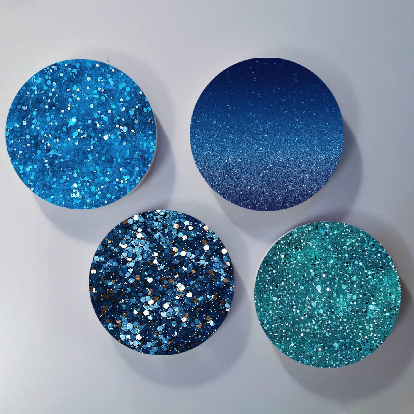 Sublimation Transfer Sheets for Tumblers Blanks Tshirts,Blue Glitter Sublimation Transfer Paper for Heat Press Machine,10pcs,12x12