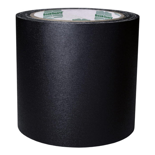BookGuard 4 inch Premium Bookbinding Repair Cloth Tape, 15 Yard Roll, Black