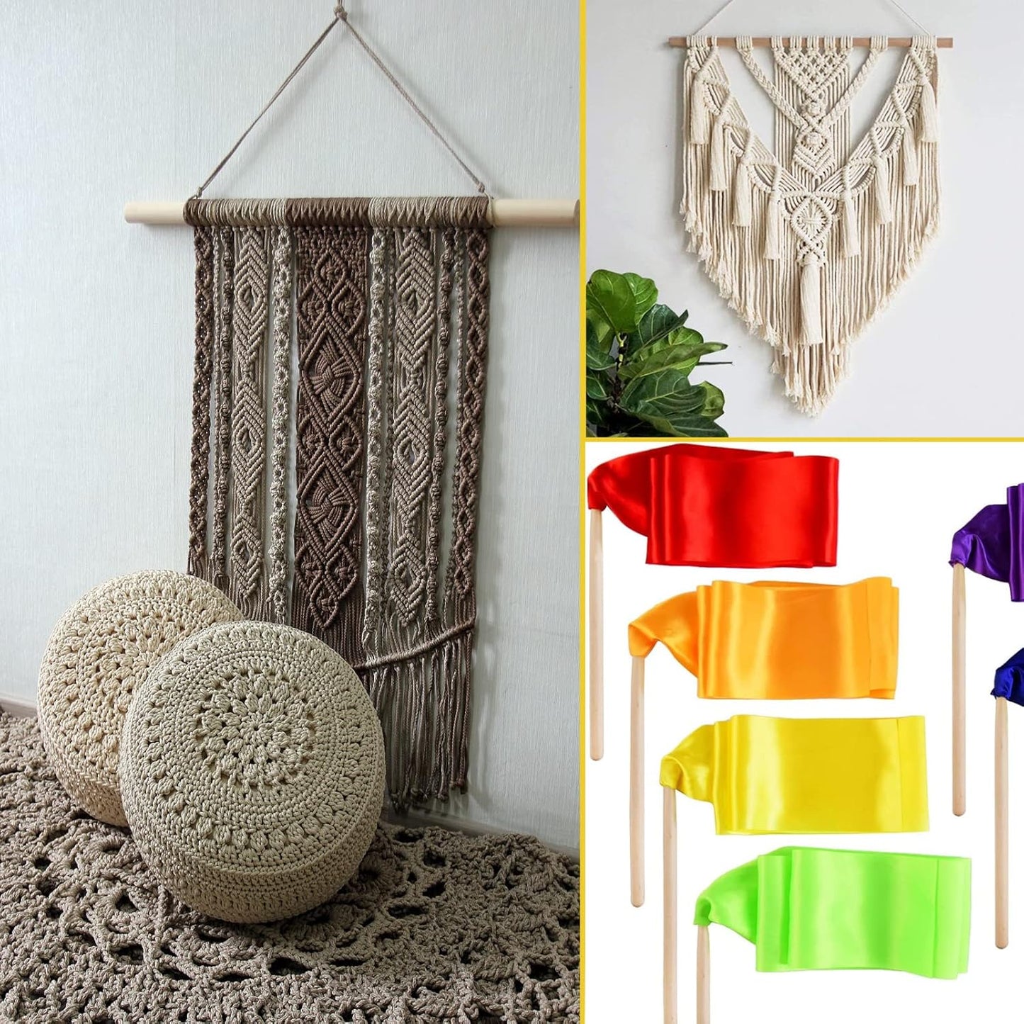 20 PCS Wooden Dowel Rods Wood Macrame Dowels 1/2x 12 inch, Round Wooden Sticks for Crafts, Unfinished Hardwood Sticks for Arts and DIYers, Crafting, Tiered Cake Support and Wedding Ribbon Wands