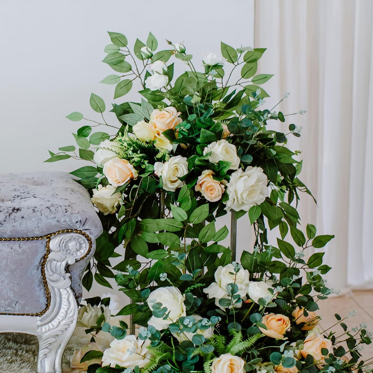 Max Shape 6Pcs Floral Foam Round Blocks, Large Wet and Dry Green Foam for Artificial and Fresh Flower Arrangement,Flower Foam Blocks for Wedding Party Decorations (4.7 Inch)