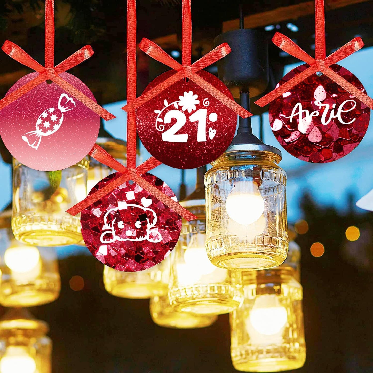 Red Sublimation Transfer Sheets for Heat Press Machine, 12x12inch Glitter Sublimation Paper for Tumblers Blanks Tshirts,8 Sheets