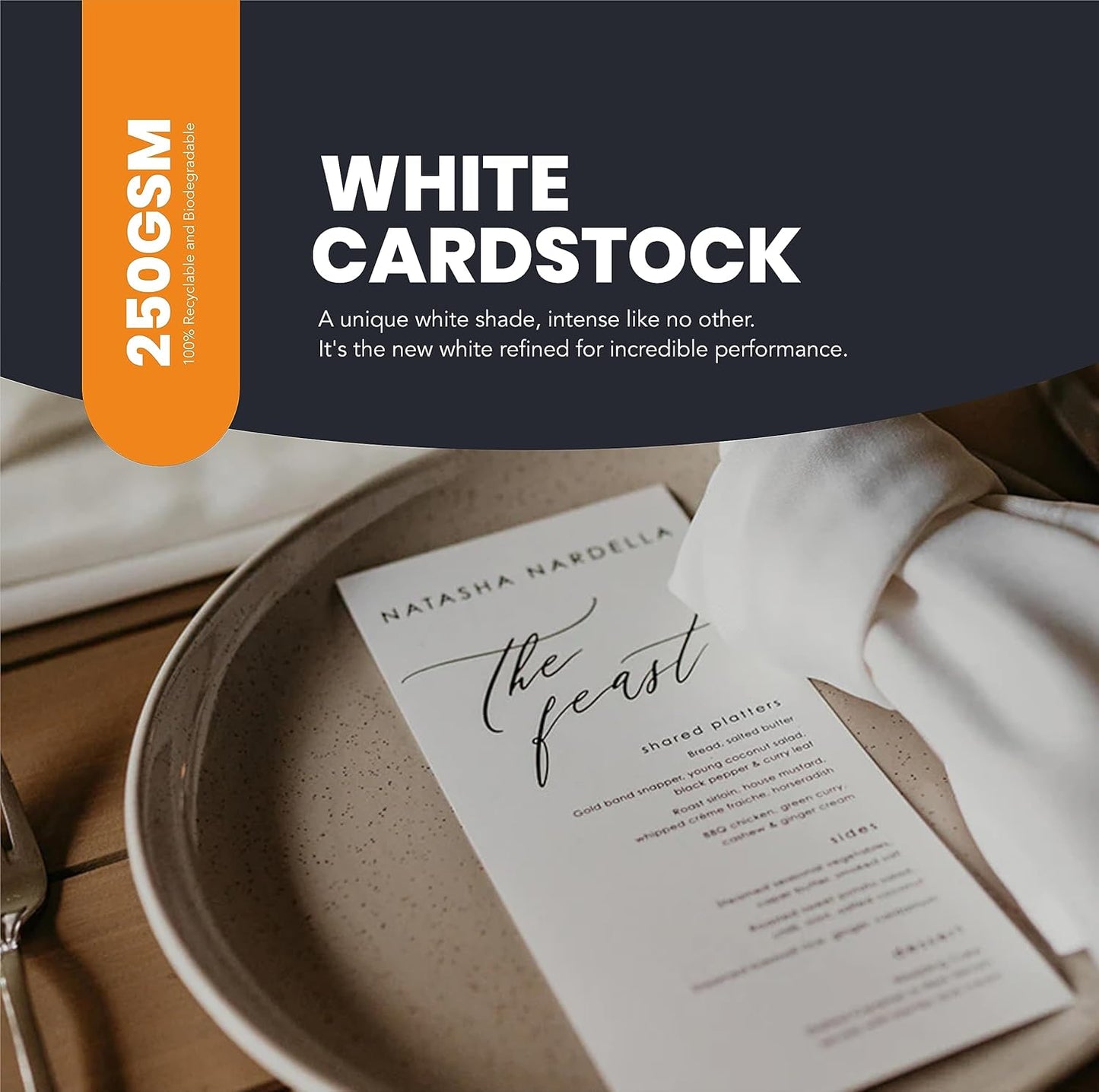 White Cardstock Thick Paper 50 Sheets, 8.5" x 11" Heavyweight 92lb Cover Card Stock for Crafts and DIY Cards Making