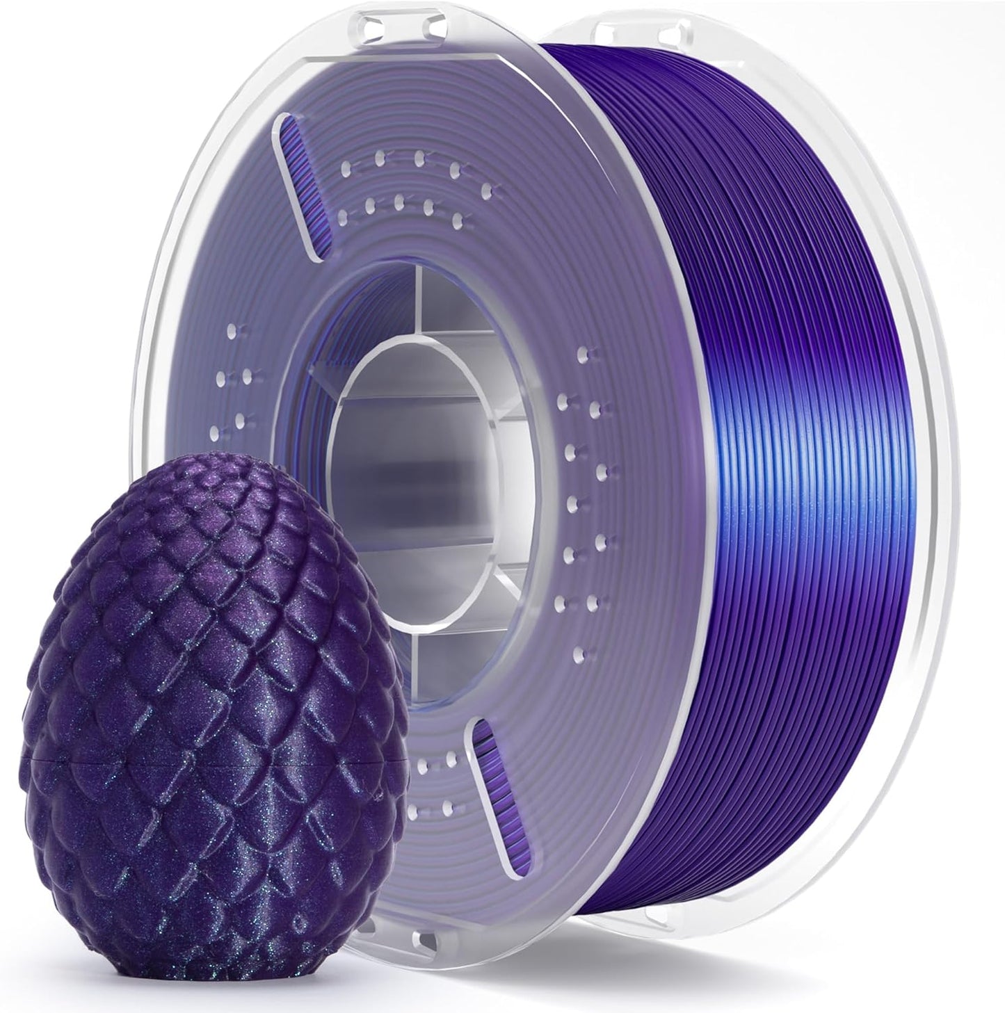 ELEGOO PLA Filament 1.75mm Galaxy Purple 1KG, Shiny 3D Printer Filament Dimensional Accuracy +/- 0.02mm, 1kg Spool(2.2lbs) 3D Printing Filament Fits for Most FDM 3D Printers