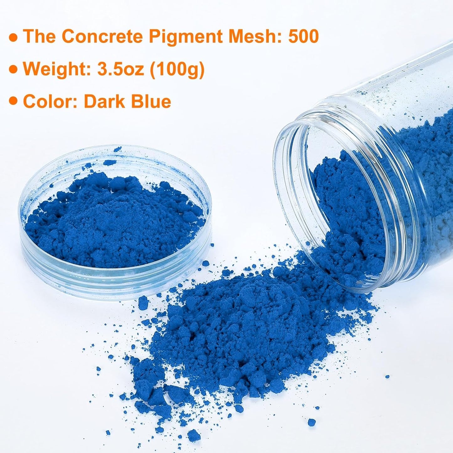 HARFINGTON Iron Oxide Powder Concrete Pigment 500 Mesh 3.5oz (100g) Iron Oxide Grout Pigment for Pastel Tile Paint Concrete Cement, Dark Blue