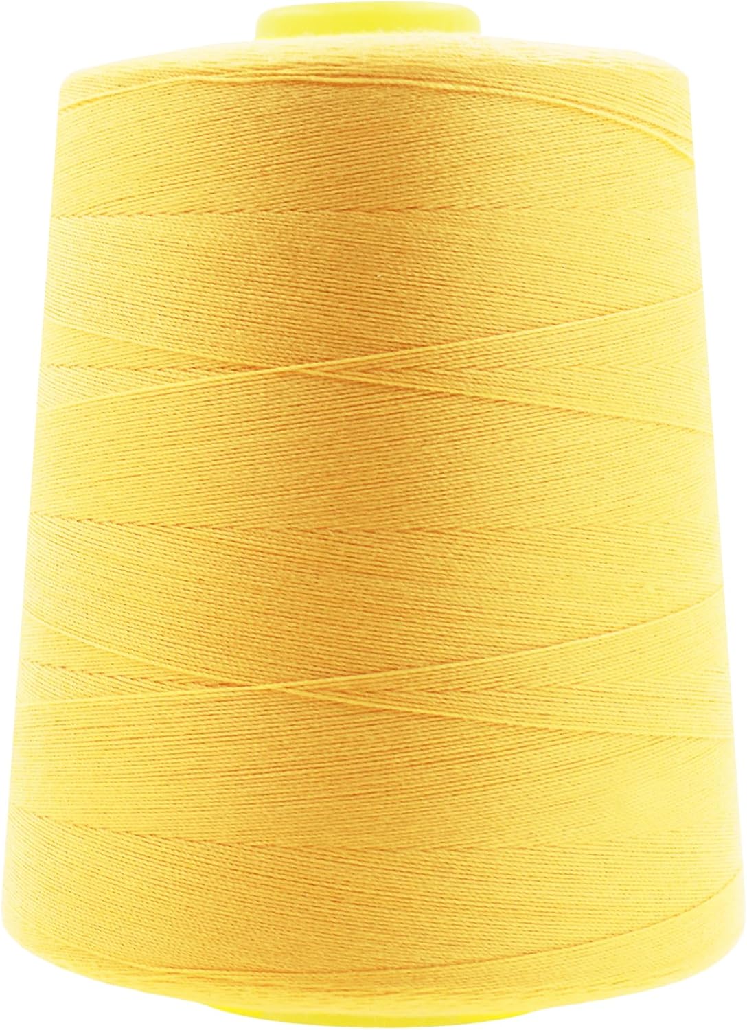 Mandala Crafts 4 Pack of Serger Threads Cones Spools - 20S/2 24000 Yards Polyester Butter Cream Threads for Sergers Machine and Overlock Quilting Sewing Machine