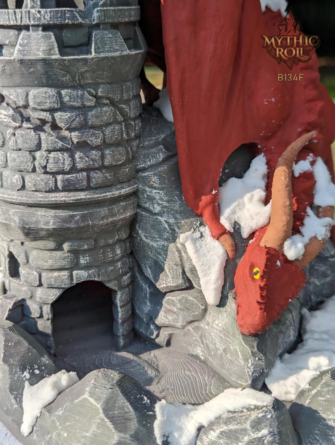 Dragon 3D Printed Dice Tower - Mythic Roll Collection - Unchained Games - Ascend to New Heights with your Rolls! (03.) Brown)