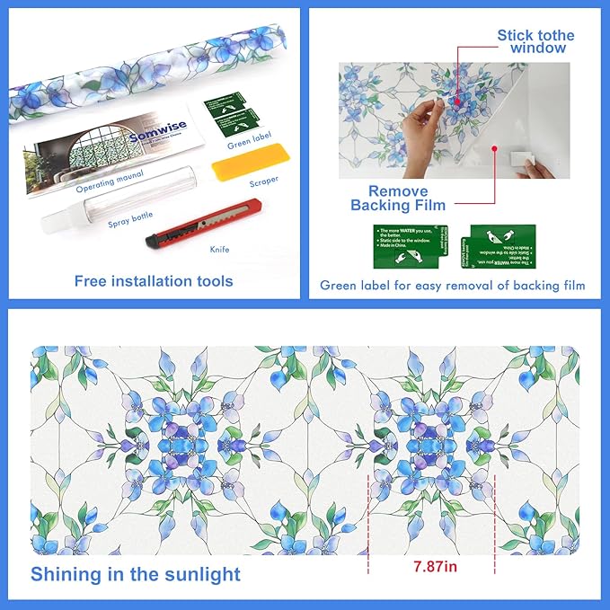 Frosted Glass Window Frosting Film Window Privacy Film One Way Privacy Windows Clings Static Cling Home Room Bathroom Spring Decor Car Decorations Tint Door Cover Renter Friendly Stickers