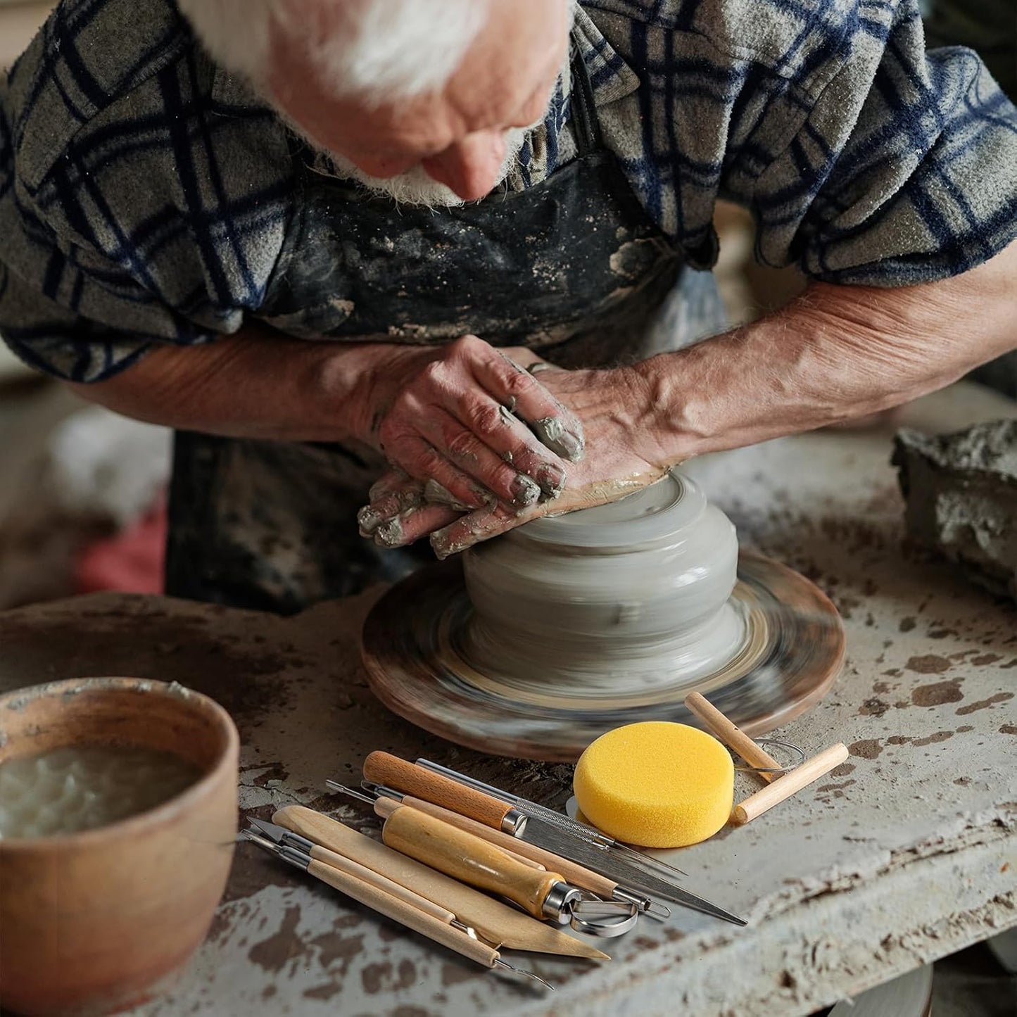 23PCS Clay Tools Sculpting, Ceramic & Pottery Modeling Tool, Ceramics Tools Set, Polymer Tools Kit, Air Dry Clay Tools for Carving, Molding, Pottery Wheel, Crafting Supplies, Pros, Beginners, Adults