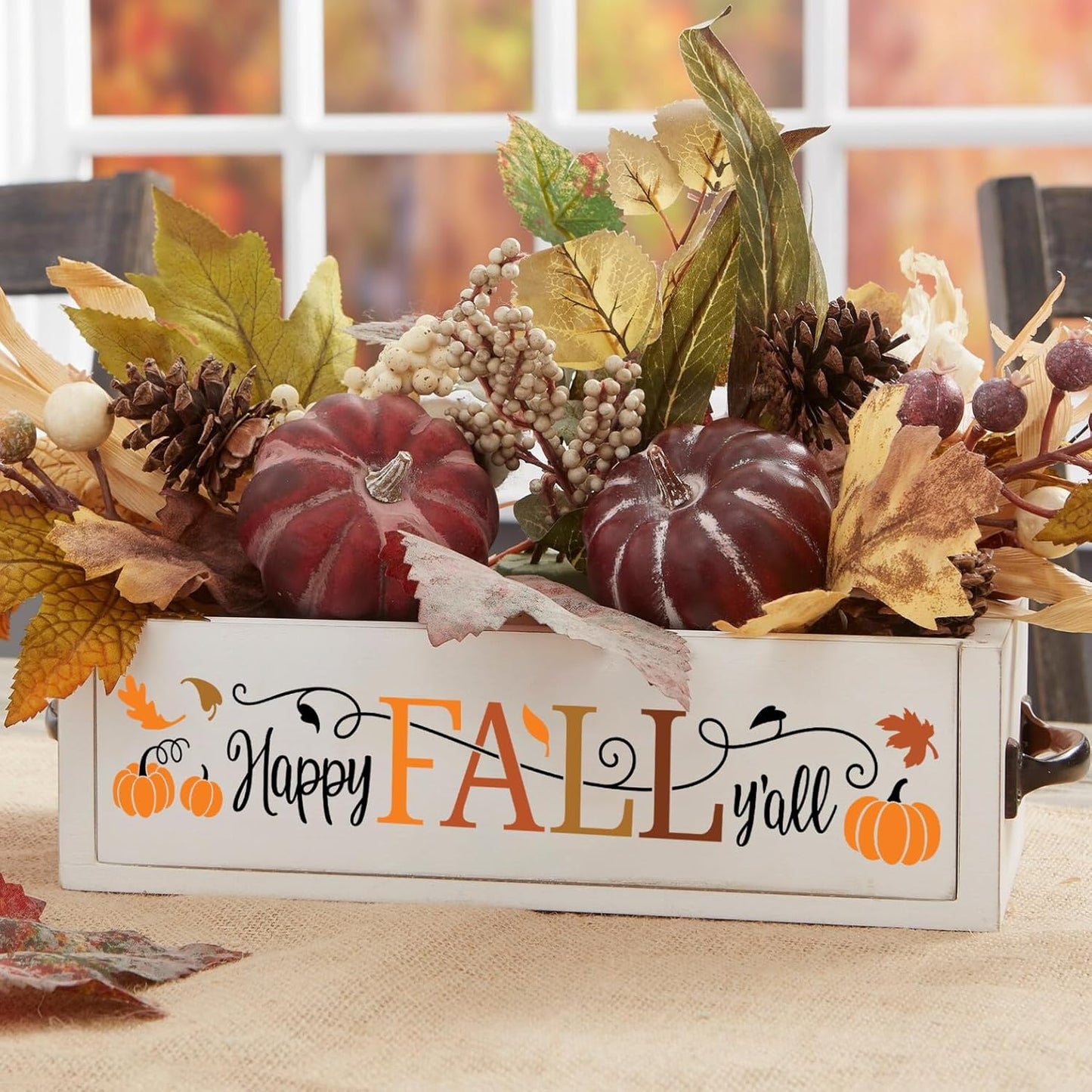 Fall Stencils for Painting on Wood Pumpkin Thanksgiving Stencil Reusable Hello Fall Stencils for Door Mats Porch Hanger Wood Sign Decor