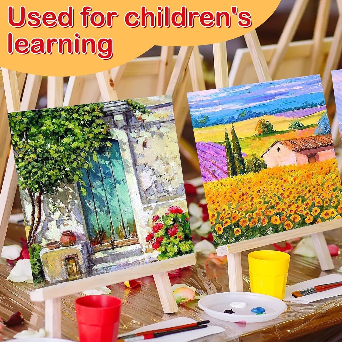 ESRICH Small Canvases for Painting 6x6 inch, 12 Pack Canvas Boards Cotton Painting Canvas Primed Acid Free Mini Blank Canvas Panels for Oil Paint,Watercolor,Acrylic Paint,Gouache&Tempera., White