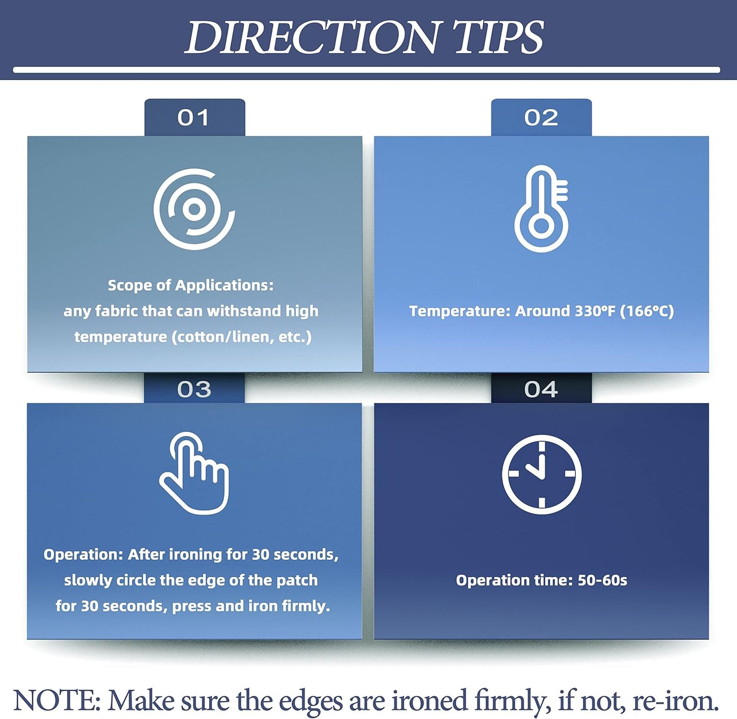 KING MOUNTAIN Iron-on Repair Patch 20 Pcs Pack,Denim Patches for Jeans Kit 3" by 4-1/4",100% Cotton Denim Iron-on Repair Patch, Jeans and Clothing Repair and Decoration Kit (Black)