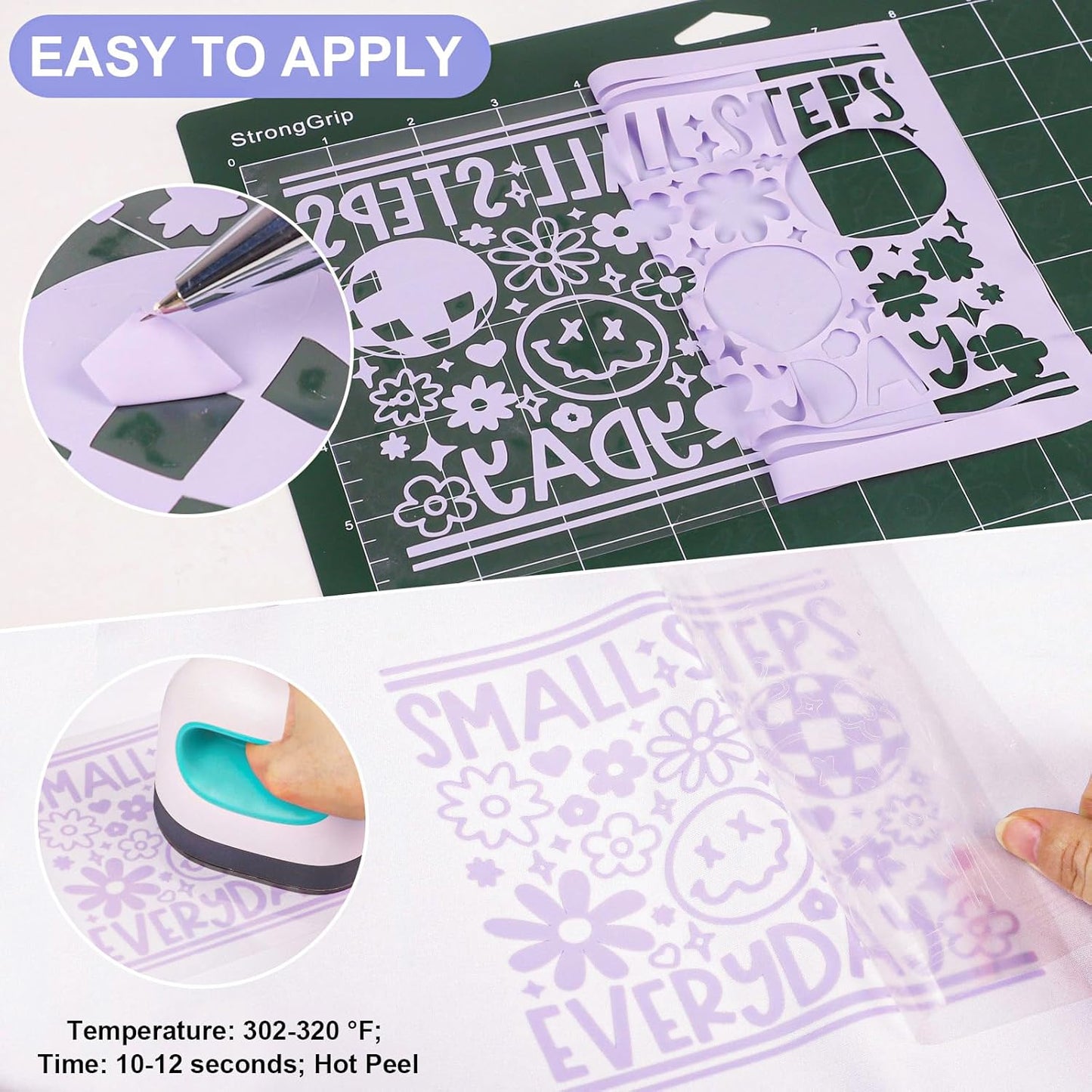 VINYL FROG Heat Transfer Vinyl Roll HTV Vinyl - 12" x5ft Orchid Purple Iron on Vinyl for T-Shirts, Heat Press Vinyl for DIY Craft Designs (Orchid Purple)