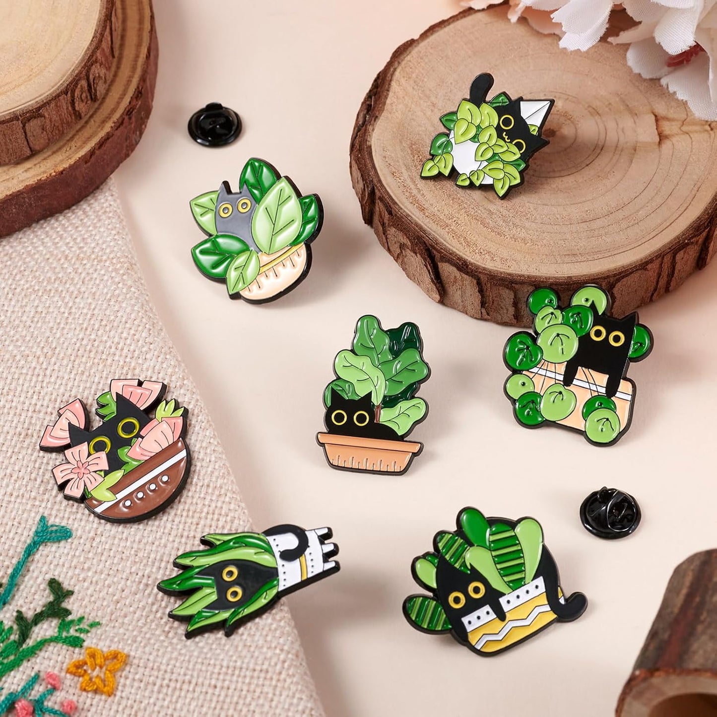 Mixed Enamel Pins for Backpacks, Beadthoven Cute Enamel Brooch Pins Set, Funny Backpack Pins, Aesthetic Lapel Badge Pins Bulk for DIY Clothes Accessories Holiday Gifts