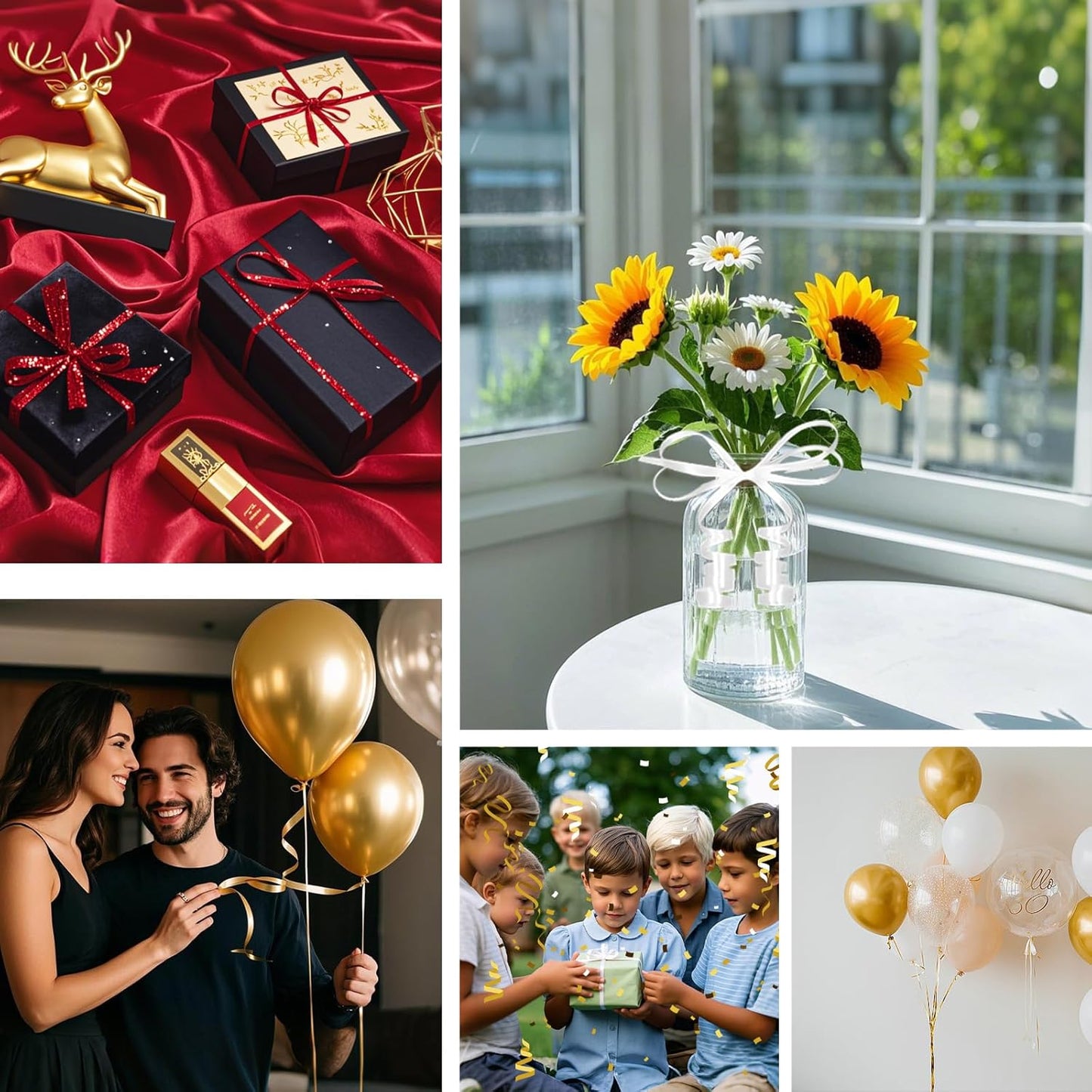 500 Yard Curling Ribbon, Rainbow Glitter Curly Ribbons for Gift Wrapping, Balloon String Ribbon, Thin Gift Wrap Ribbon for Valentine's Day Wedding Birthday Party Christmas Decorations