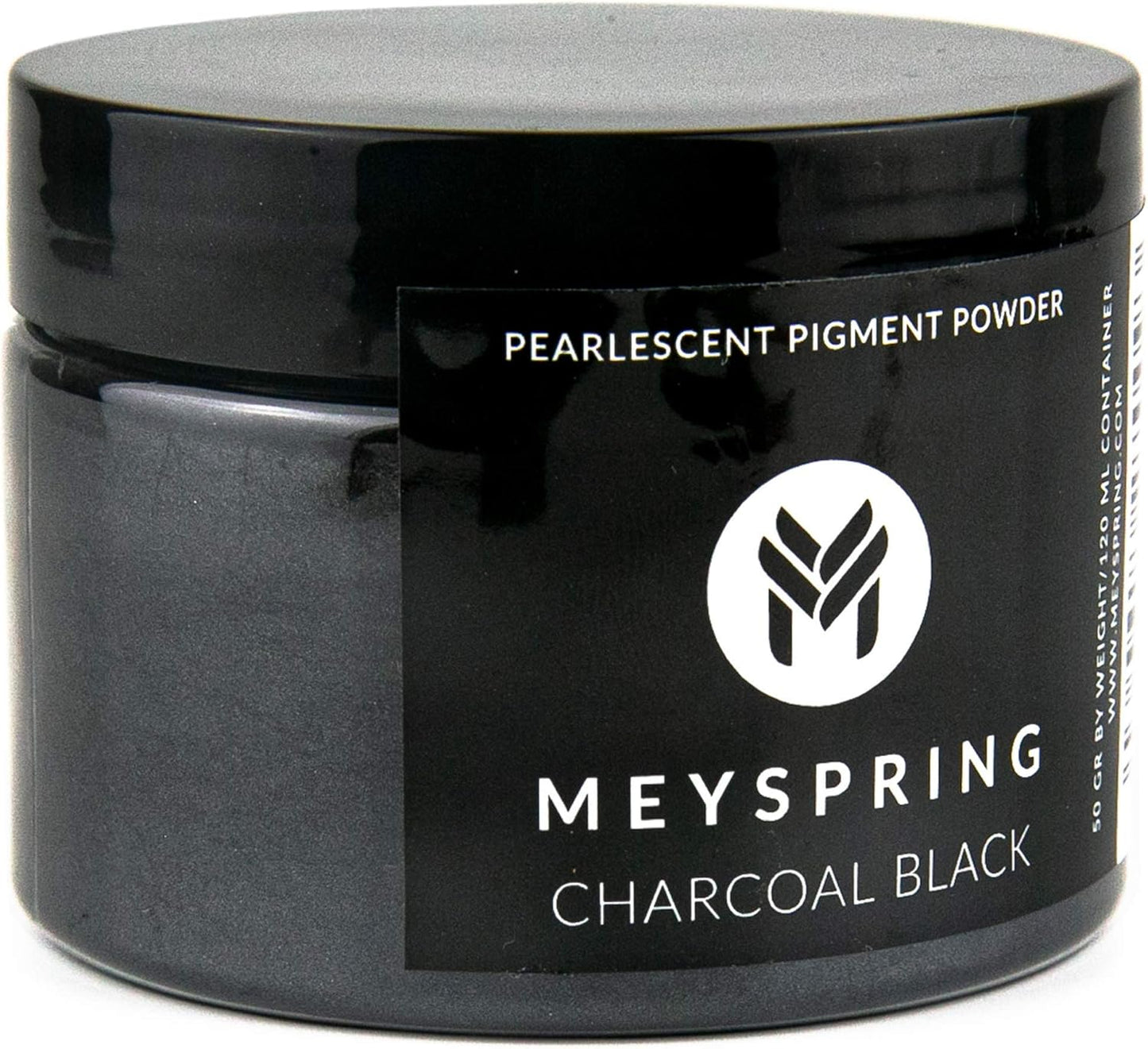 MEYSPRING Charcoal Black Mica Powder for Epoxy Resin - 50 Grams - Great for Resin Art and UV Resin - Epoxy Resin Color Pigment