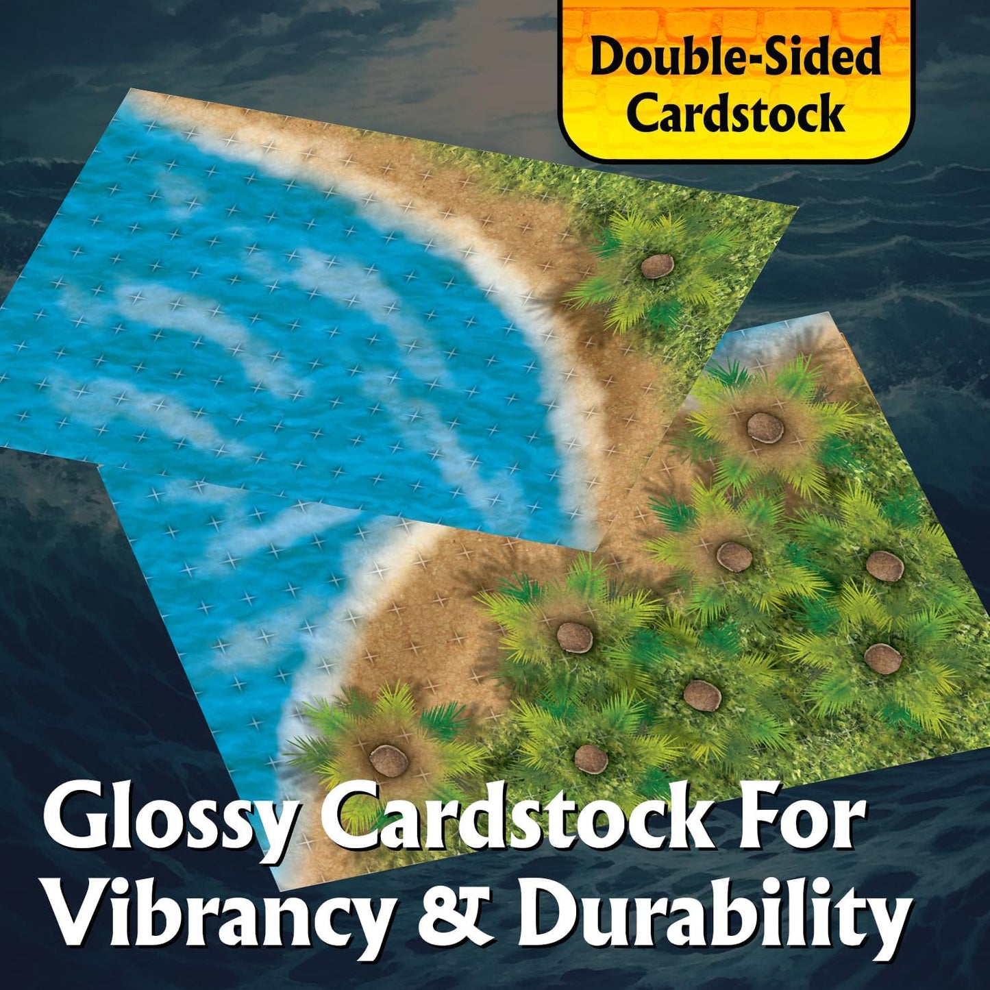Arcknight The Uncharted Isles Roleplaying Battlemaps; 16 Modular RPG Maps in 8 Double-Sided Pages, 1" Square Grid, Modular & Versatile Design for Tabletop Gaming - for Dungeons & Dragons & Pathfinder