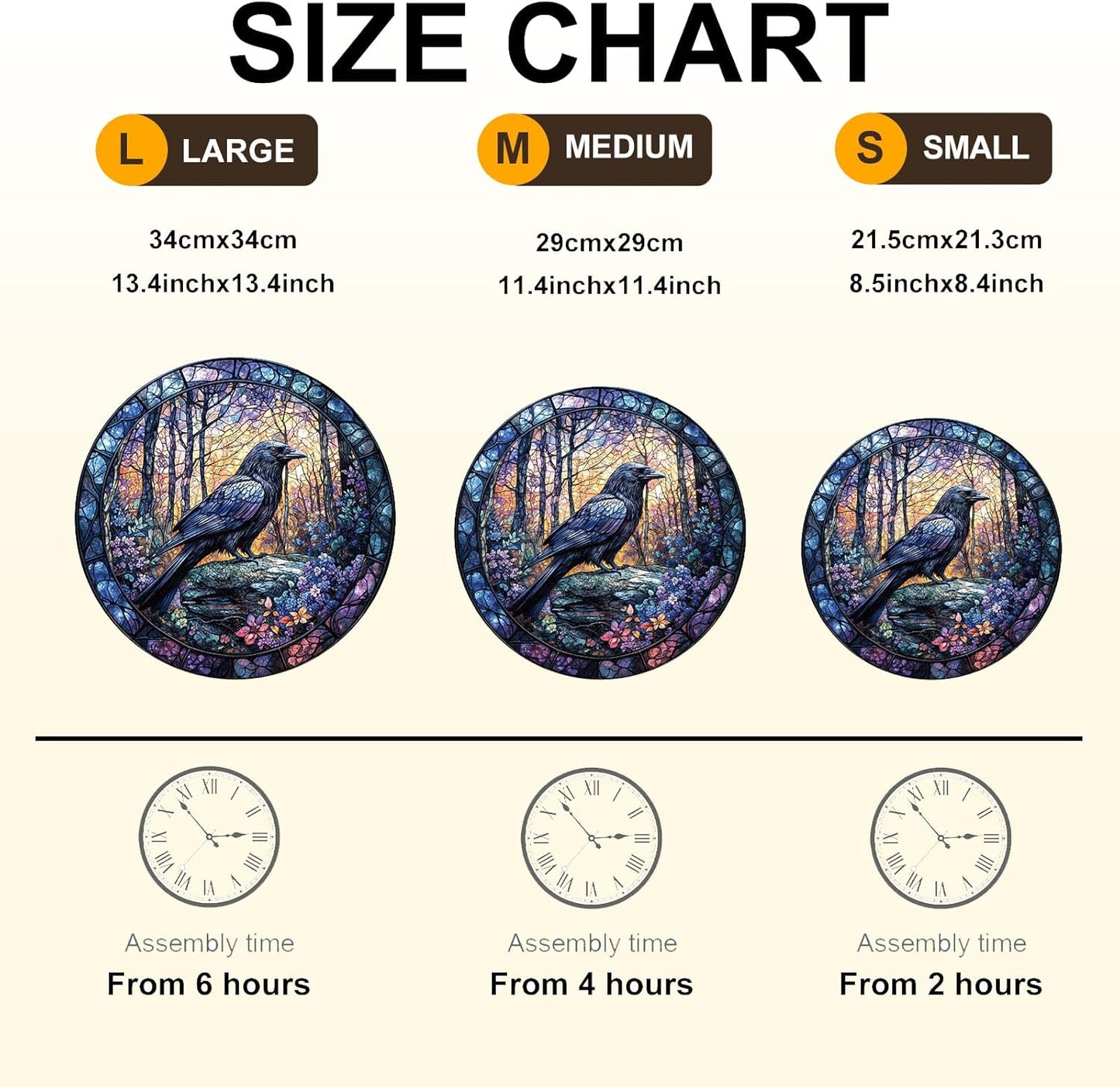 Wooden Puzzles for Adults, Wooden Jigsaw Puzzles, Exquisite Raven Puzzle, Gifts for Family or Friends for Any Holiday.（8.5 * 8.5 in 100pcs）