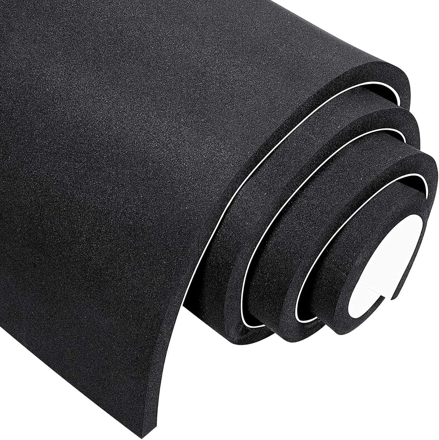 MAGZO Backed Adhesive Foam Padding 1/2" Thick x 12" W x 59" L, Black Neoprene Sheets, Closed Cell Foam Sheet Roll
