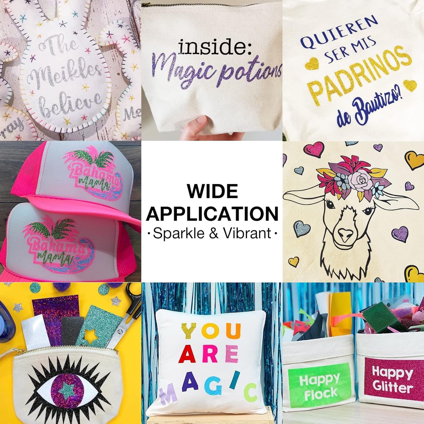 TORC Royal Blue Glitter HTV Heat Transfer Vinyl Roll 12 inch x 10 ft Iron on Vinyl for T Shirts Crafts