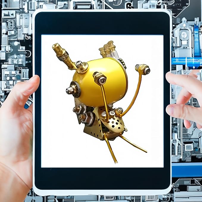 Mechanical Metal DIY 3D Insect Brass 3D Puzzles for Adults Snail Metal Models for Family and Friends (Snail-Y)