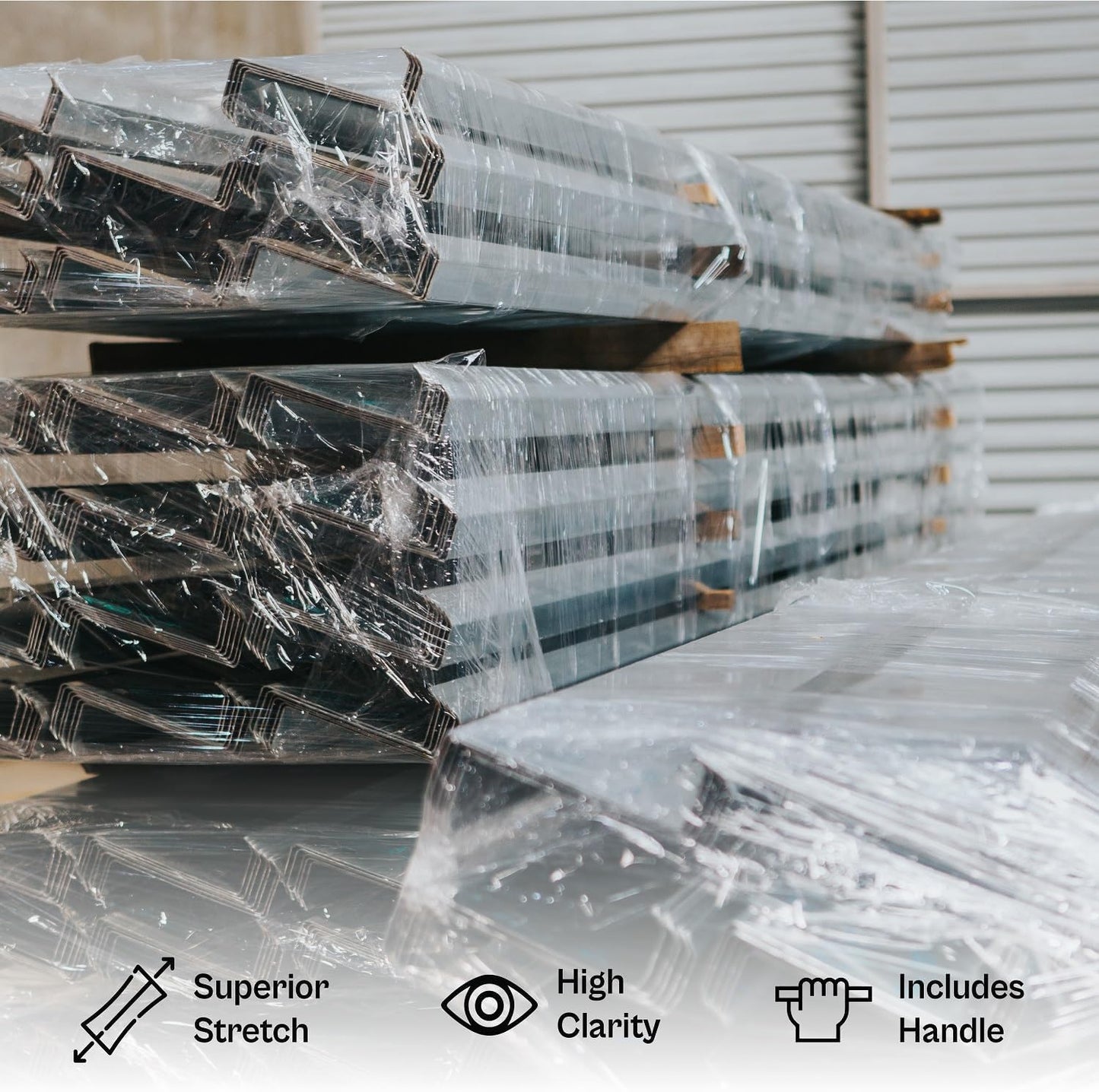 Mini Stretch Wrap for Packing with Handles, 12 Pack, 5 Inch x 1000 Feet, 50 Gauge, Durable Clear Plastic wrap for Moving, Packing wrap Plastic roll Also a Furniture Wrap