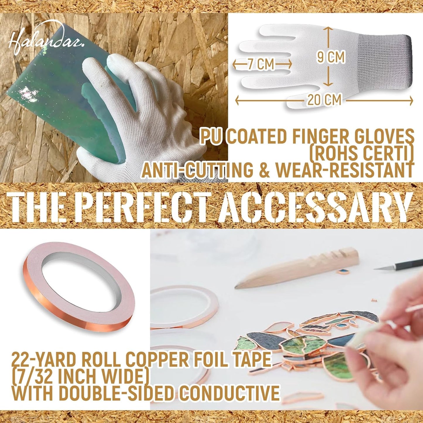 16 Sheets 4x6 in Iridescent Stained Glass Sheets, Glass Cathedral Art, Mosaic Glass, Supplies with Copper Foil Tape and Gloves for DIY (Opaque)