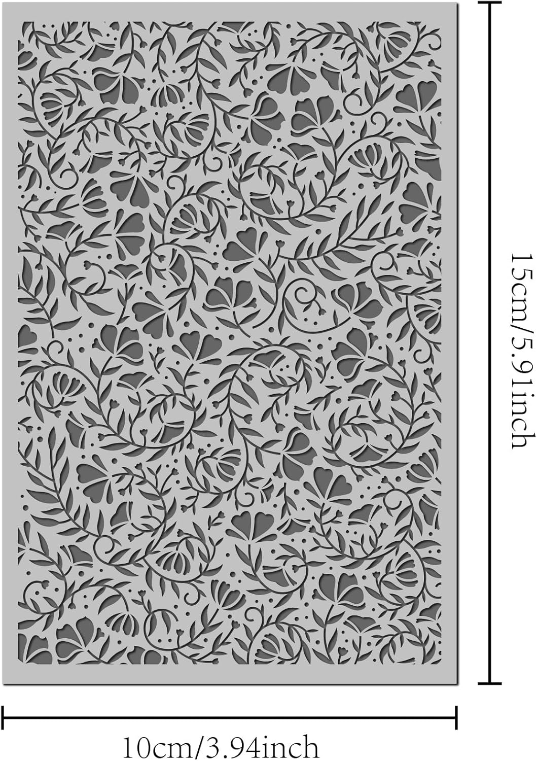 Arbuya Swirls Flowers Blossom Polymer Clay Texture Mat - Flourish Flowers Texture Sheet for Polymer Clay Jewelry Making, Earring Charms, DIY Craft Supplies
