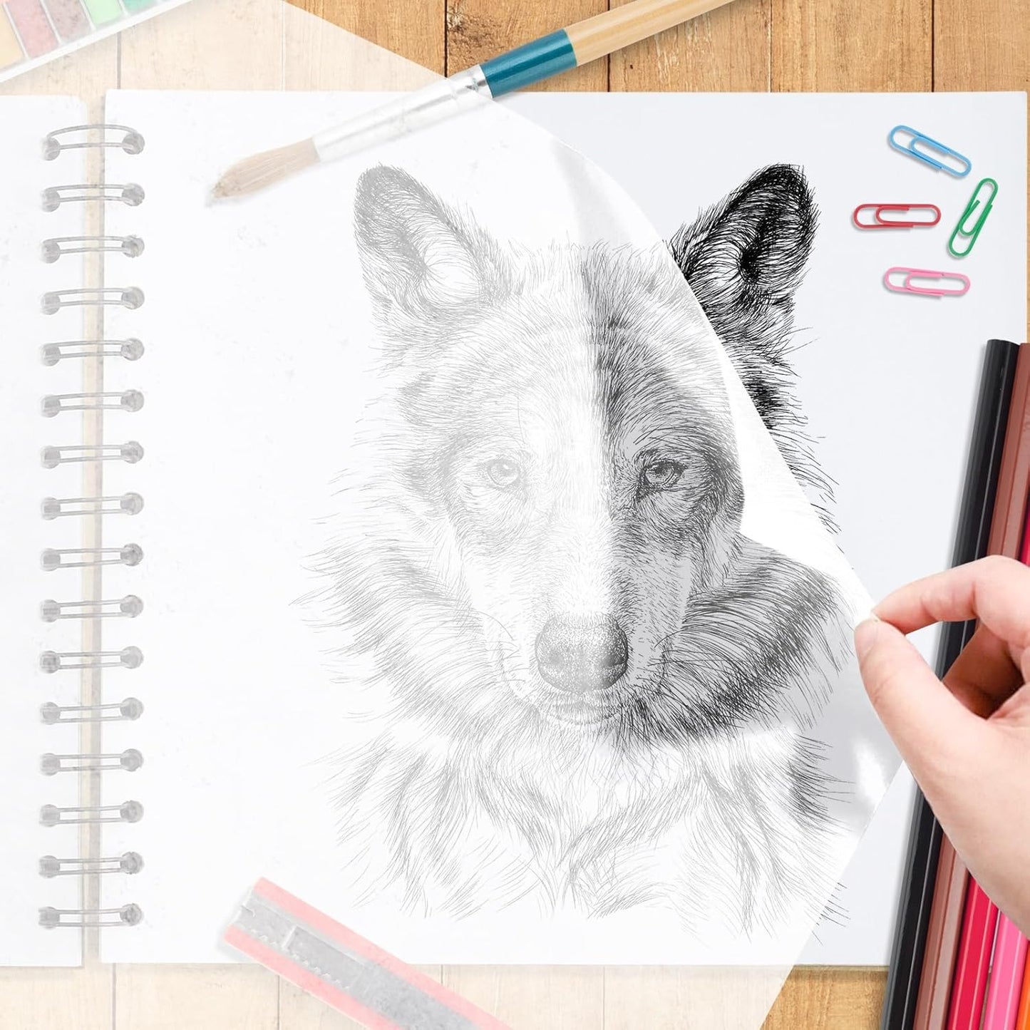 Tracing Paper Roll 24 Inch x 30 Yards White Pattern Paper Translucent Trace Paper for Sewing Drawing Sketching