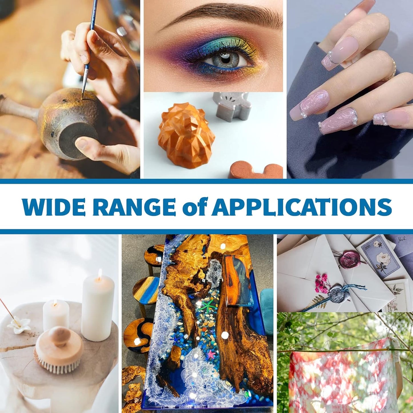 Renfio 100g Mica Powder Pigment, Metallic Natural Dye Mineral Pearl Shimmer Epoxy Resin Dye for Painting Soap Making Slime Bath Bombs 3.5 Oz - Gold Pearl Sparkle