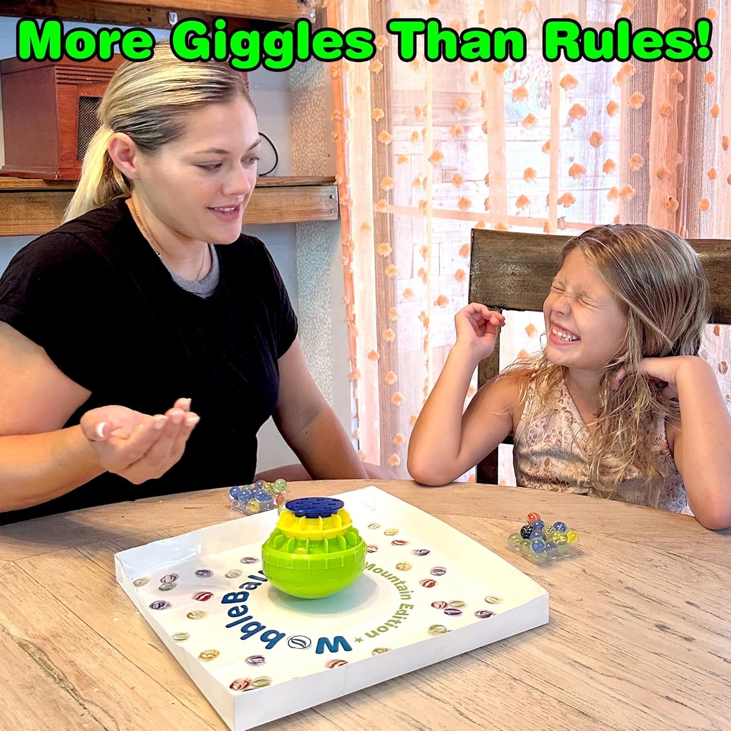 Funwares WobbleBall 3-Tier Marble Balance Game, 40 Marbles Included, Skill & Dexterity Games for Kids & Adults, Family Party Game for 1-4 Players, Ages 6+