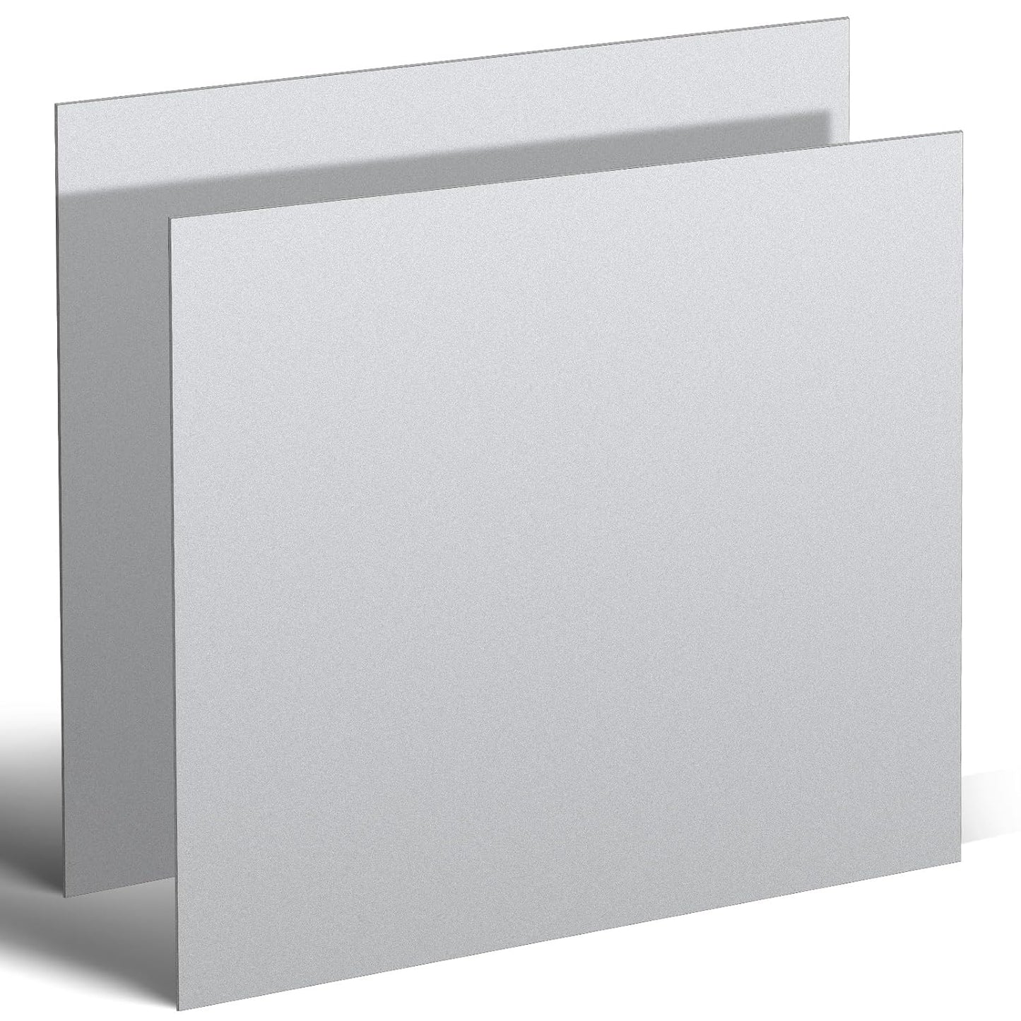 Hicarer 2 Pcs Mild Steel Sheet Cold Rolled 18 Gauge Metal Plate Weldable Metal Sheets for Professional Industrial DIY Use, Clean Surface Easy to Weld (12'' X 12'')