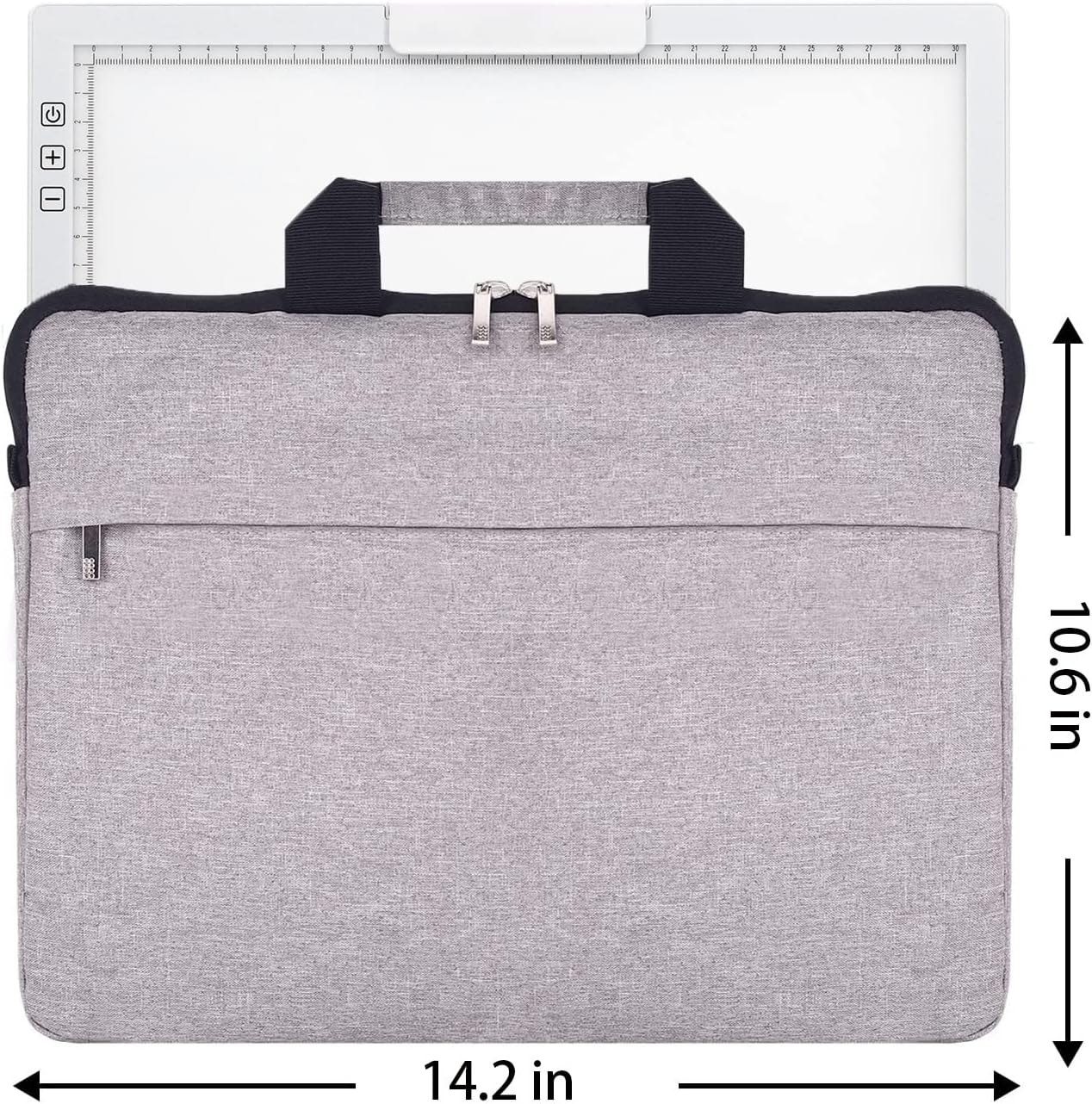 Rechargeable A4 LED Light Pad with Padded Case, YINGWOND Tracing Light Box w/Riser Stands and Paper Clip, 6 Levels of Brightness, Type-c Cable, Wireless Diamond Painting Light Board White