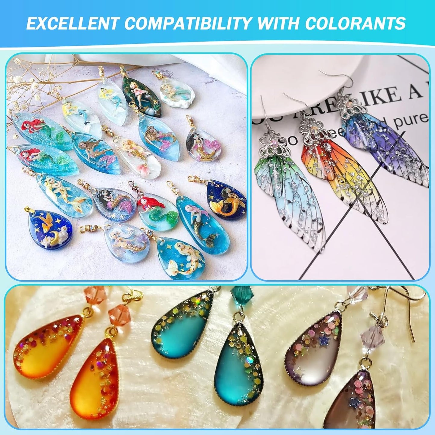 KISREL UV Resin 1000g-Upgraded UV Resin Kit, Hard Type Crystal Clear Ultraviolet Curing UV Epoxy Resin for Craft Jewelry Making