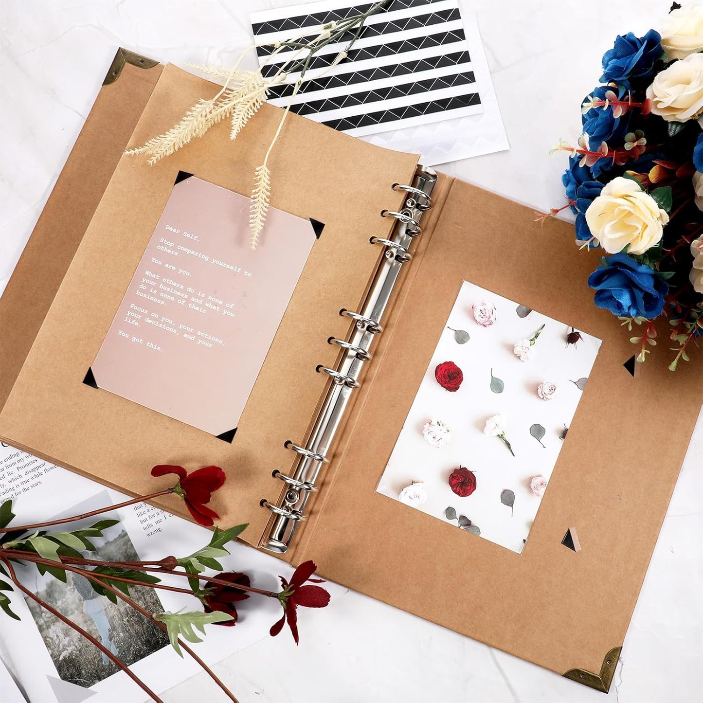 2040pcs 20 Sheets Self Adhesive Photo Corners, Clear PVC Picture Mounting Corners Stickers Black Photo Scrapbook Corner Stickers for Scrapbooking, Album, Journal, Memory Books