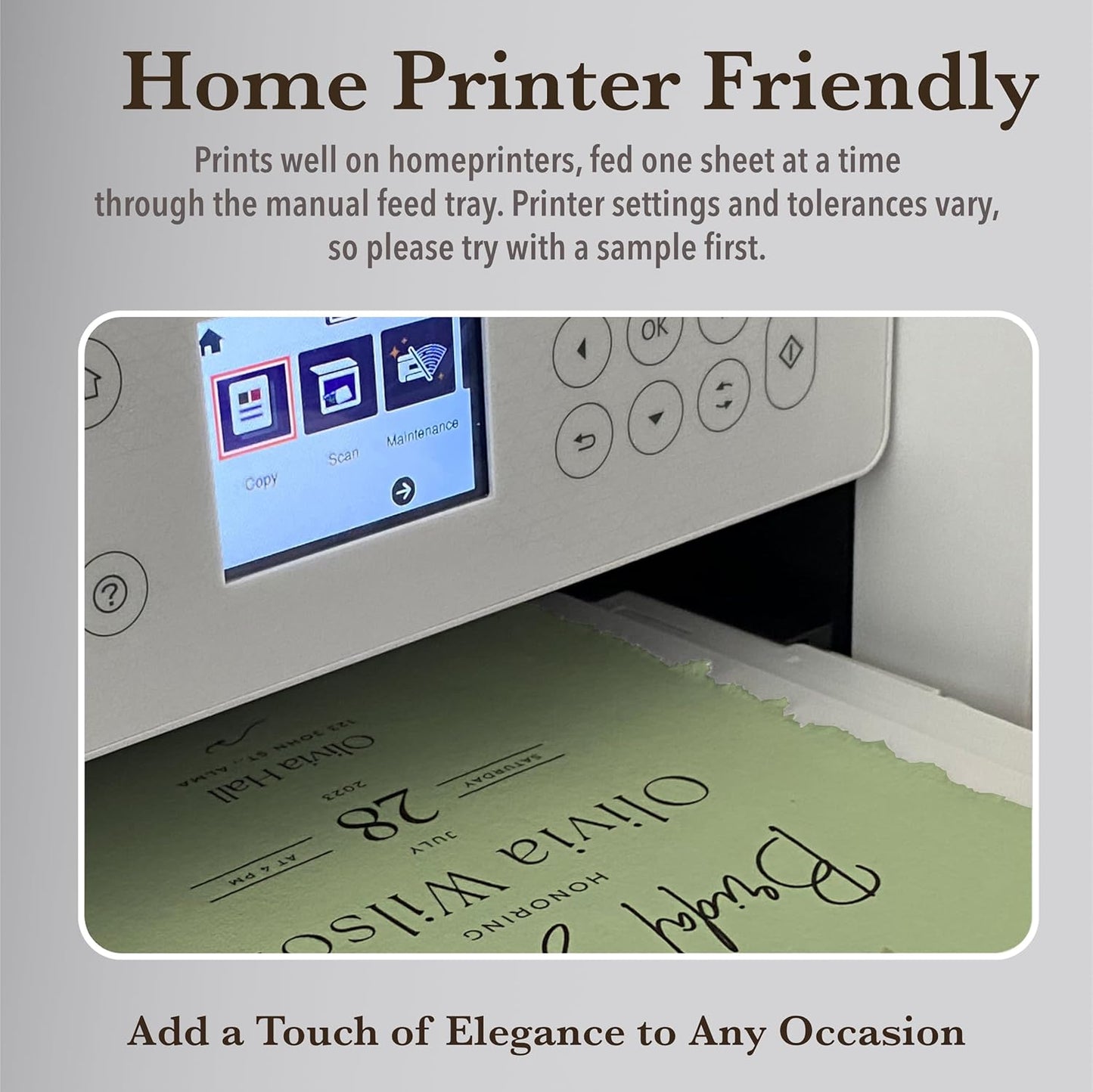 Wanderings A5 Handmade Deckled Edge Cotton Paper - Cold Pressed Texture - Paint, Watercolor, Writing, Printer - Cards, Invitations, Menus, Arts and Crafts. 50 Pack Green 150gsm - 5.8" x 8.3"