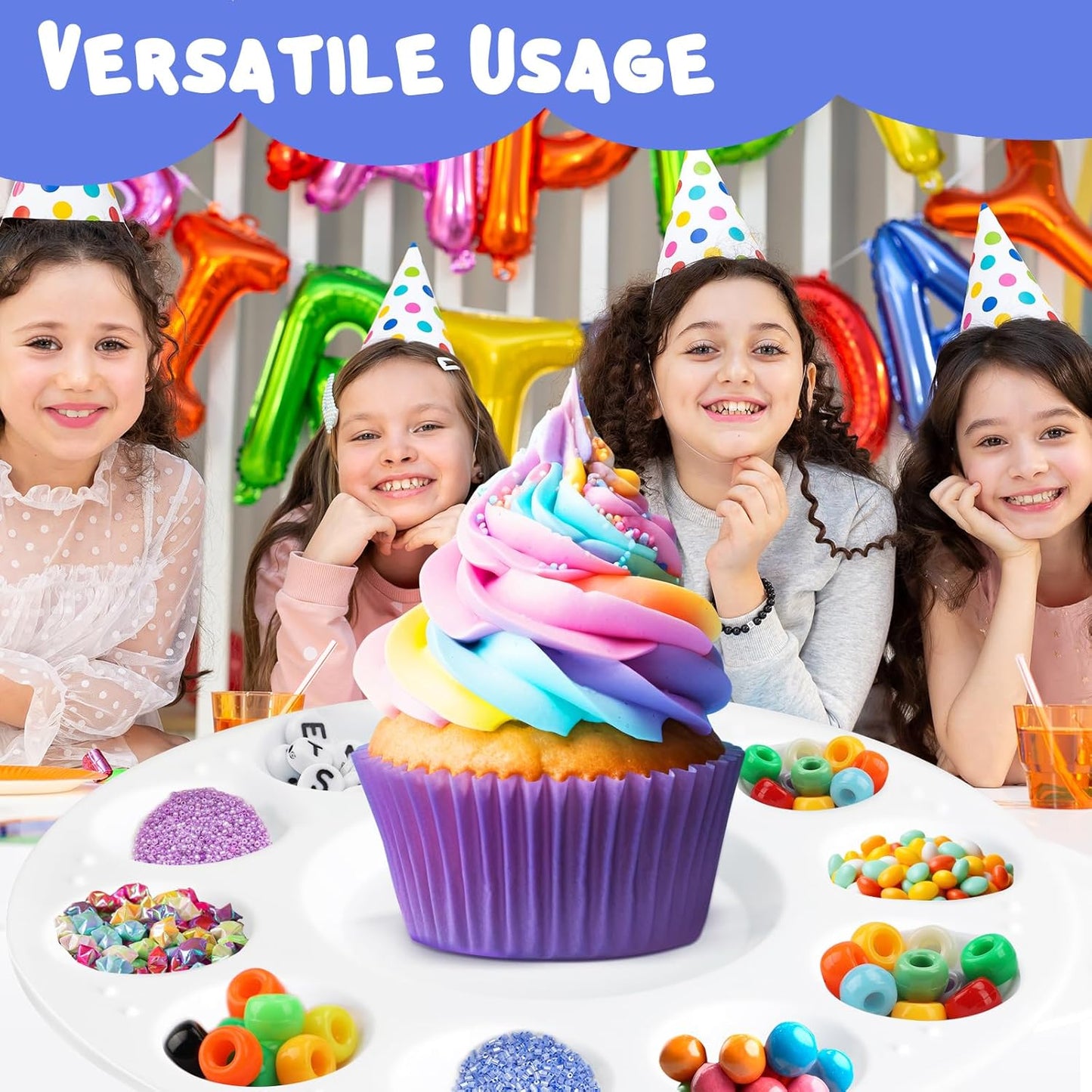 30Pcs Paint Tray Palettes, Plastic Paint Pallets with Hanging Hole for Kids or Students to Paints on School Project, Art Class or Have a Birthday Painting Part