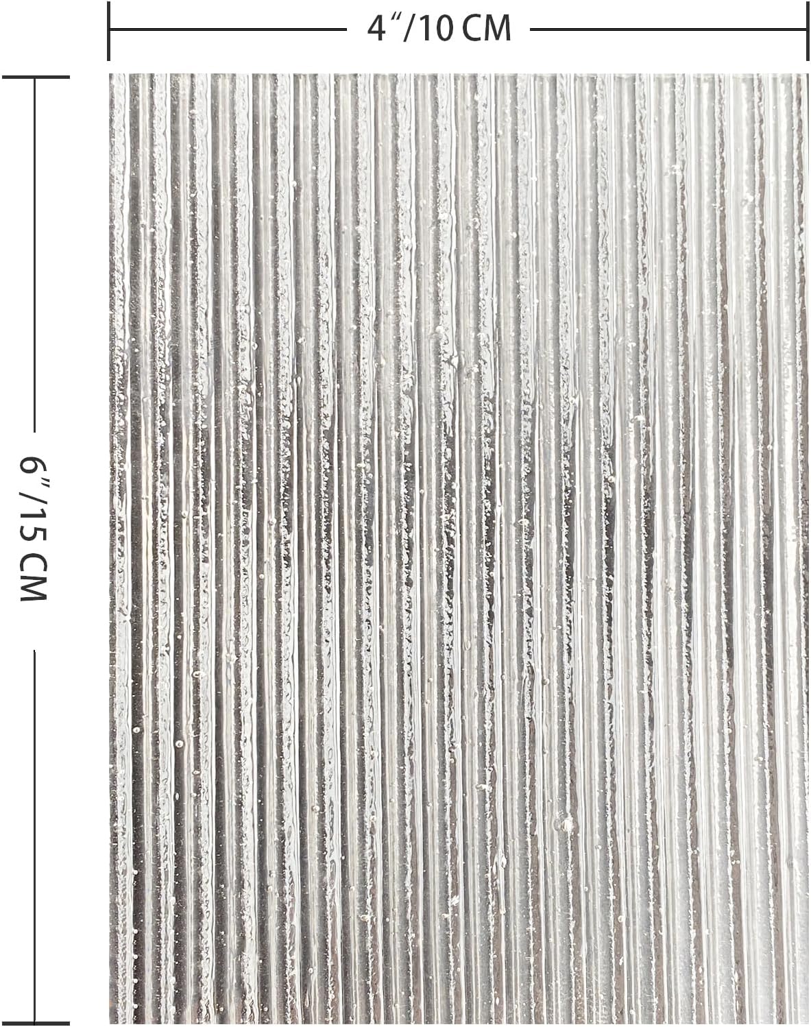 ILLUCKAI 12 Sheets Clear Textured Stained Glass Sheet, 4 x 6 inch Rainbow Iridescent Cathedral Art Glass Variety Textures, Stained Glass Supplies for Stained Glass Projects and Mosaic Crafts