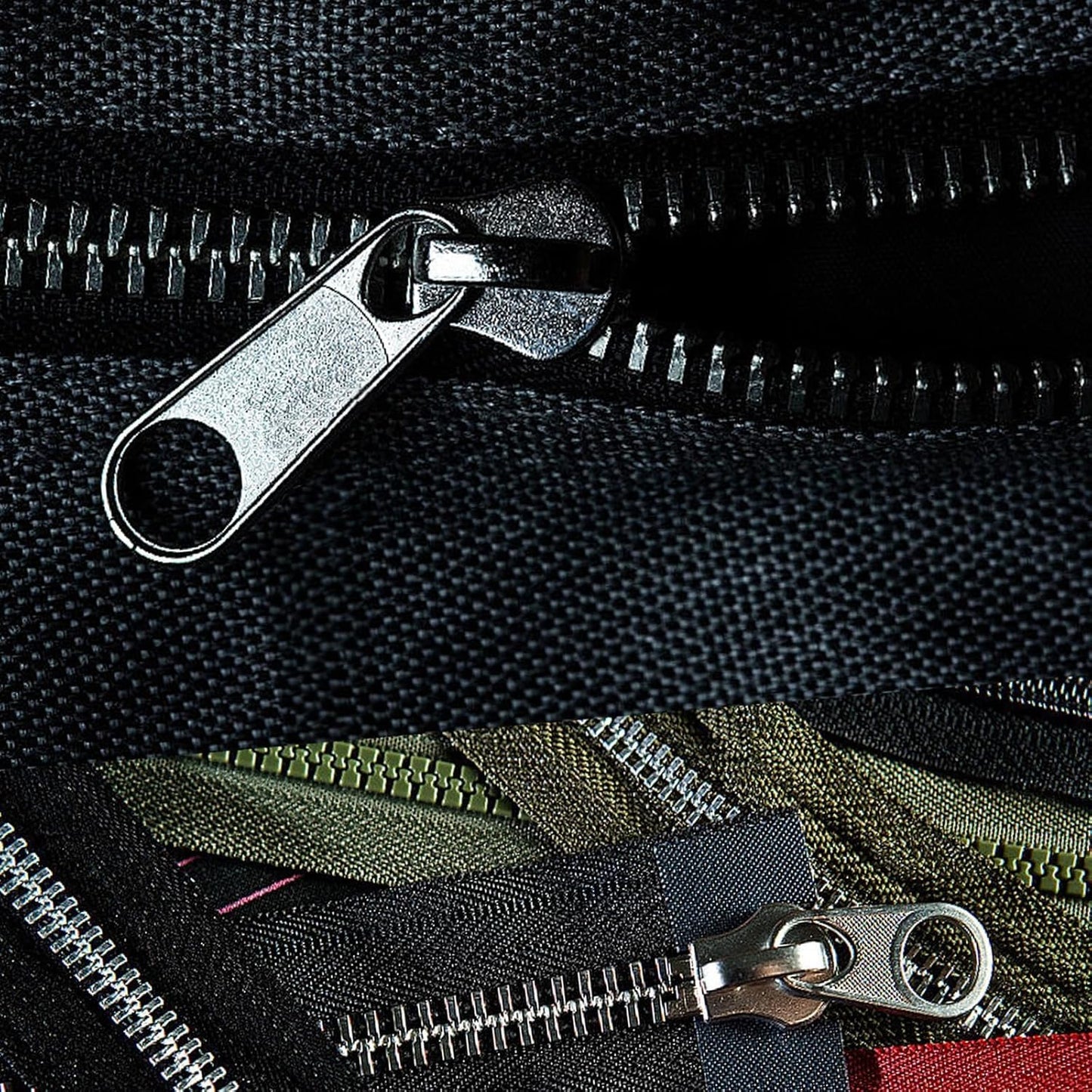 175 Pcs Zipper Repair Kit Sewing Change Zipper Needle-Nose Pliers Silver Black Zipper Clothing Jacket Purse Luggage Backpack Tent Sleeping Bag