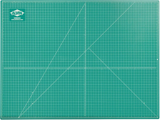 ALVIN GBM Self-Healing Cutting Mat 36 x 48 inch | Double-Sided Green/Black | 5-Layer Gridded Surface for Arts, Crafts and Sewing - Model GBM3648