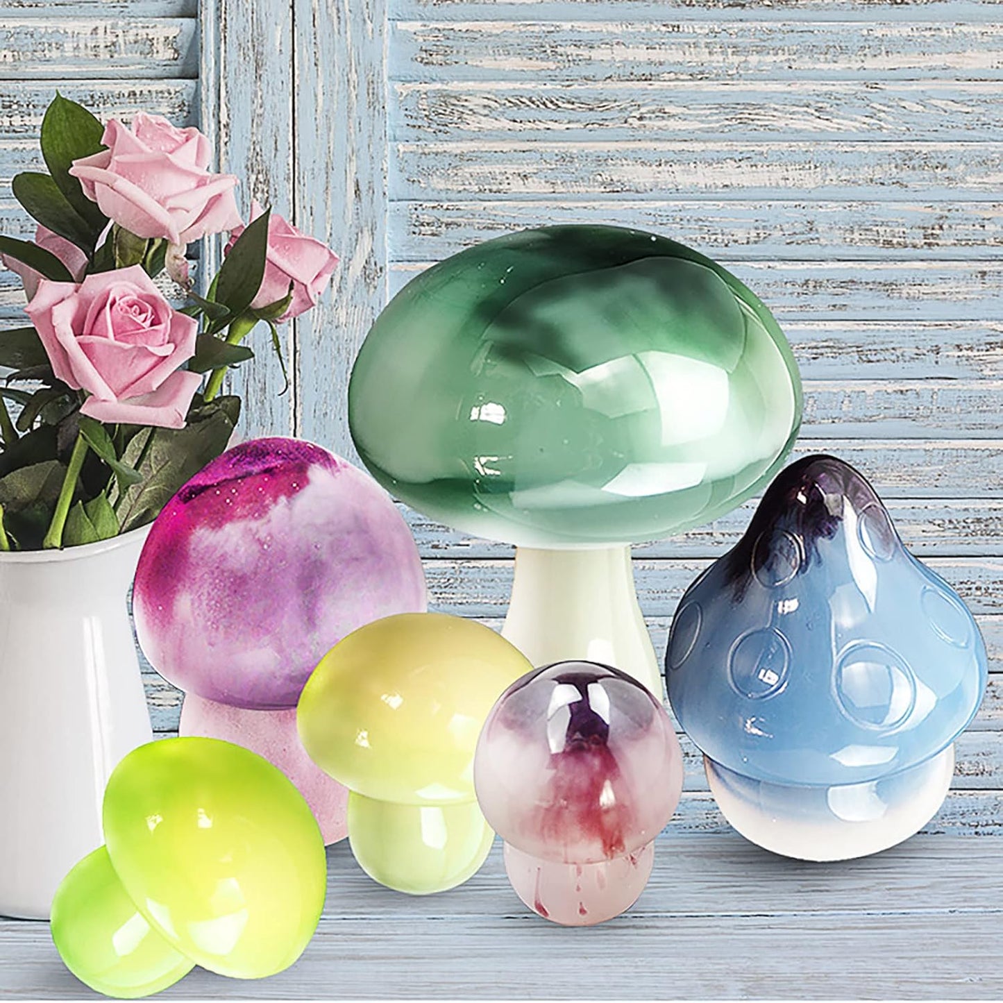 6 Pack Mushroom Soap & Candle Mold - Silicone 3D Molds for Candy & Home Decor - Resin Casting & Making Molds