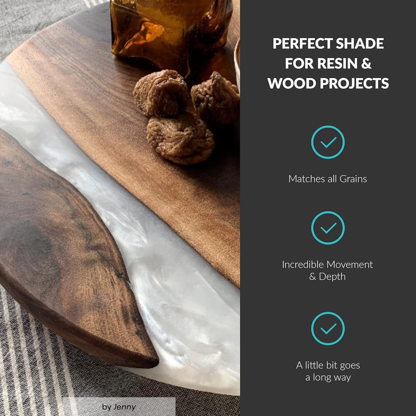 MEYSPRING White Pearl Mica Powder - 50g - White Resin Art Pigment - Mica Powder for Epoxy Resin - UV Resin Dye