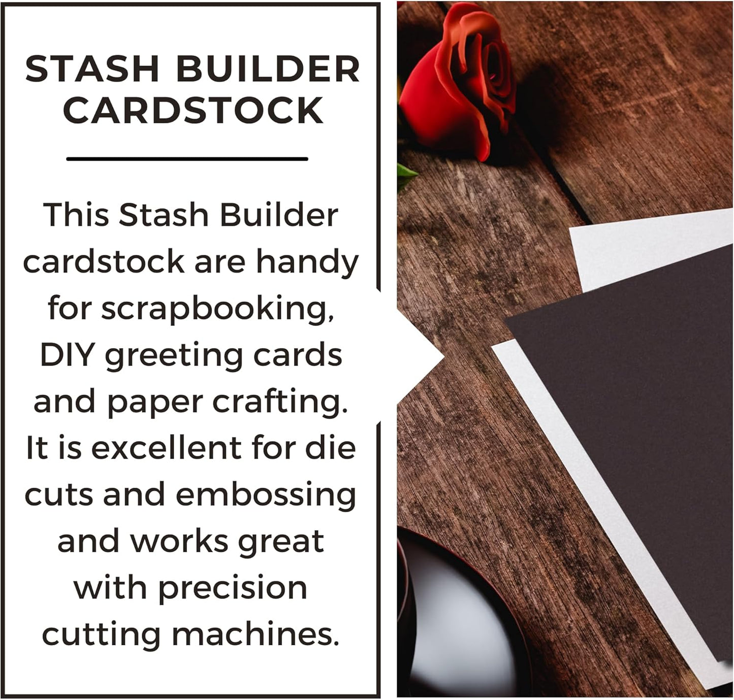 PA Paper Accents Stash Builder Cardstock 8.5" x 11" Chocolate Brown, 65lb colored cardstock paper for card making, scrapbooking, printing, quilling and crafts, 25 piece pack