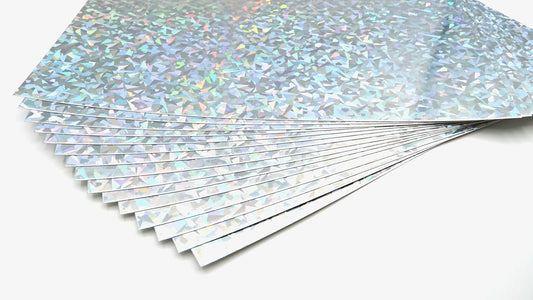 TGXRZX Metallic Cardstock Paper,holographic cardstock,Size 8 "x 11" (250gsm),15PCS,Mirror Finish Gold Foil Board for Crafting,Invitations,and Decorations,Die Cut and Plotter,Card Making(Broken glass)