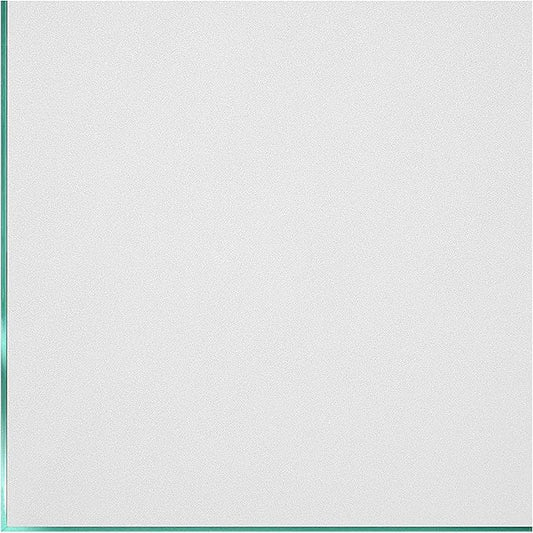 Coavas Window Privacy Film Frosted Glass Static Clings, Decorative Bathroom Door Privacy Film Day and Night, Heat UV Blocking Anti-Glare Frosting Stickers Renter Non-Adhesive, 35.4 x 78.7 Inch, White